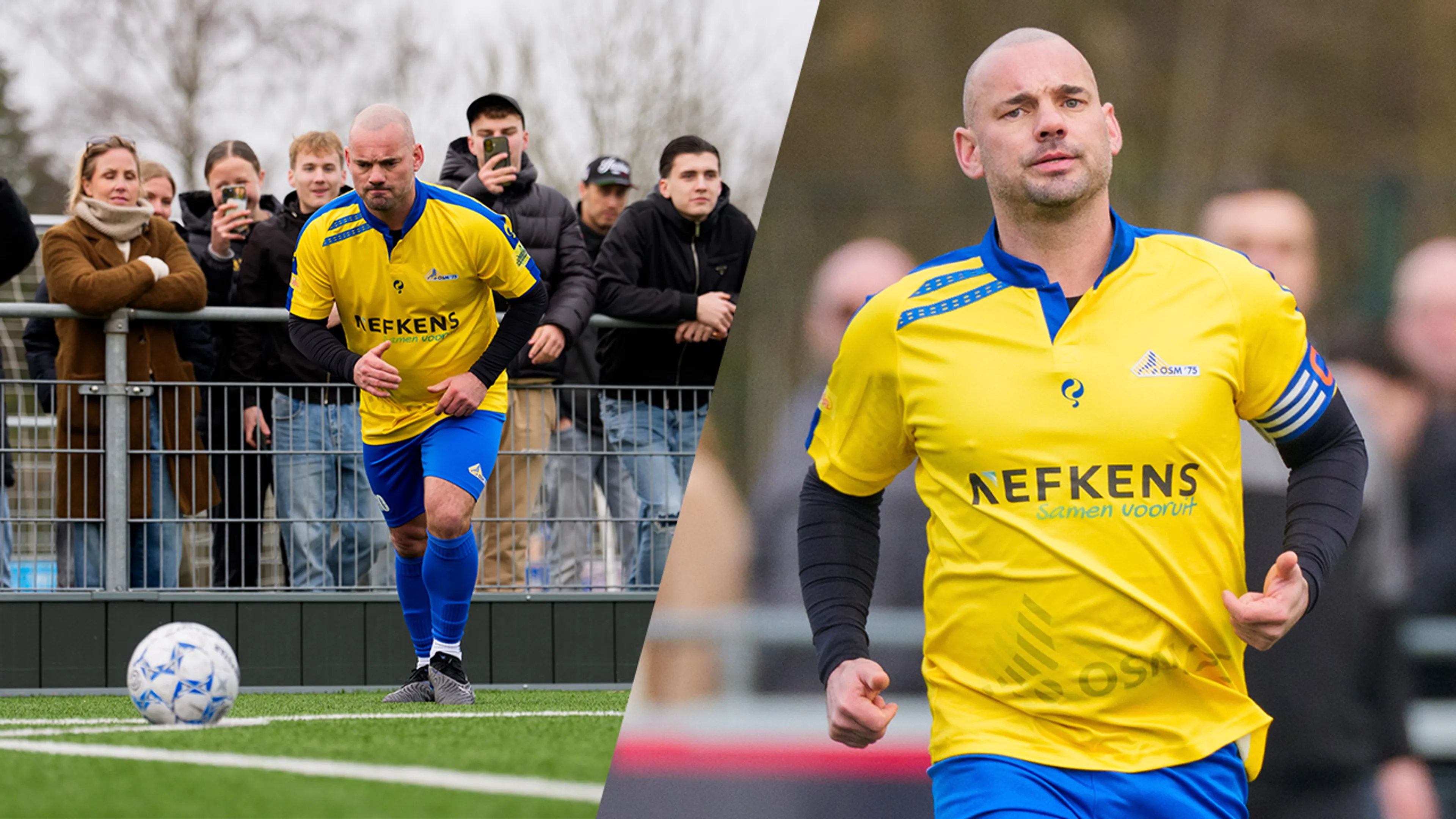 Zien: Wesley Sneijder maakt spraakmakende terugkeer in Nederlands amateurvoetbal