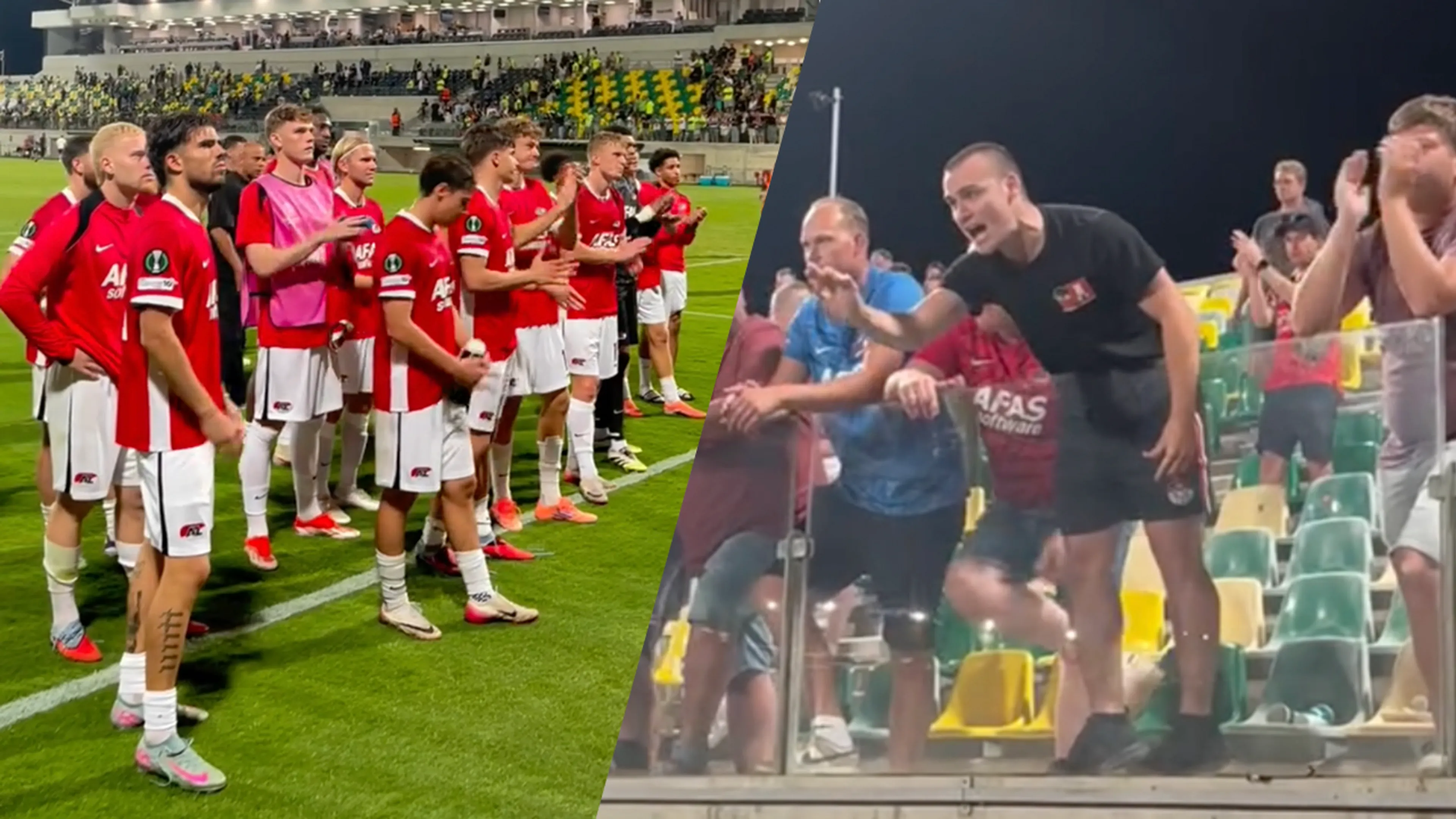 Video: AZ-fan spreekt spelers toe na Conference League-nederlaag: 'Wij zijn beter dan iedereen!'