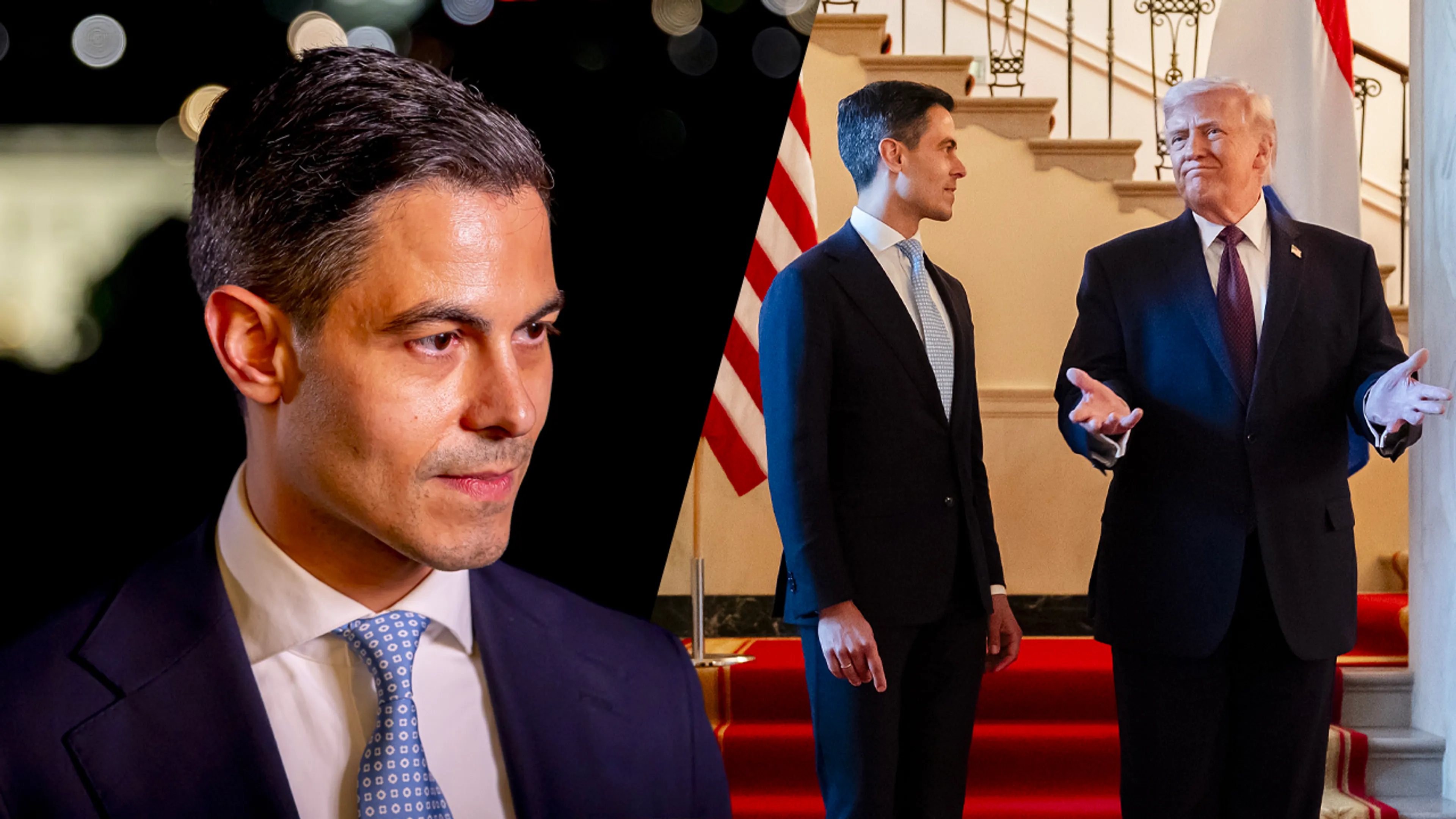 Rob Jetten na lang diner met Donald Trump: 'Open gesprek, maar te kort om elkaar te overtuigen'