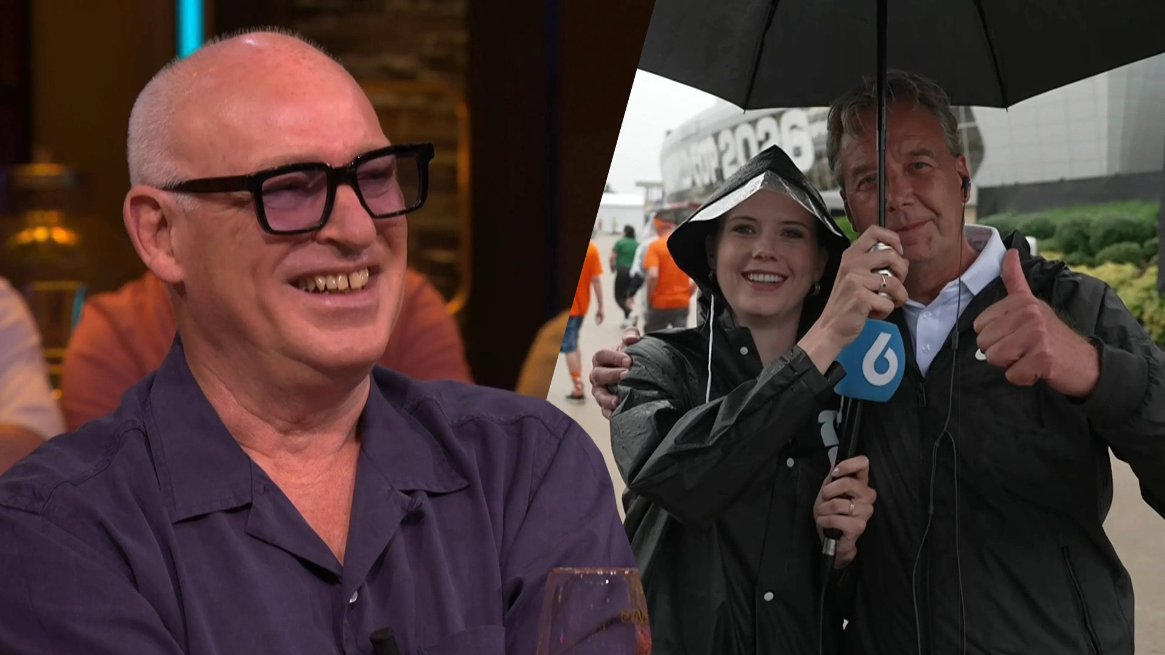 René van der Gijp geniet van berichtgeving Noa Vahle en Valentijn Driessen over weer in Kansas City