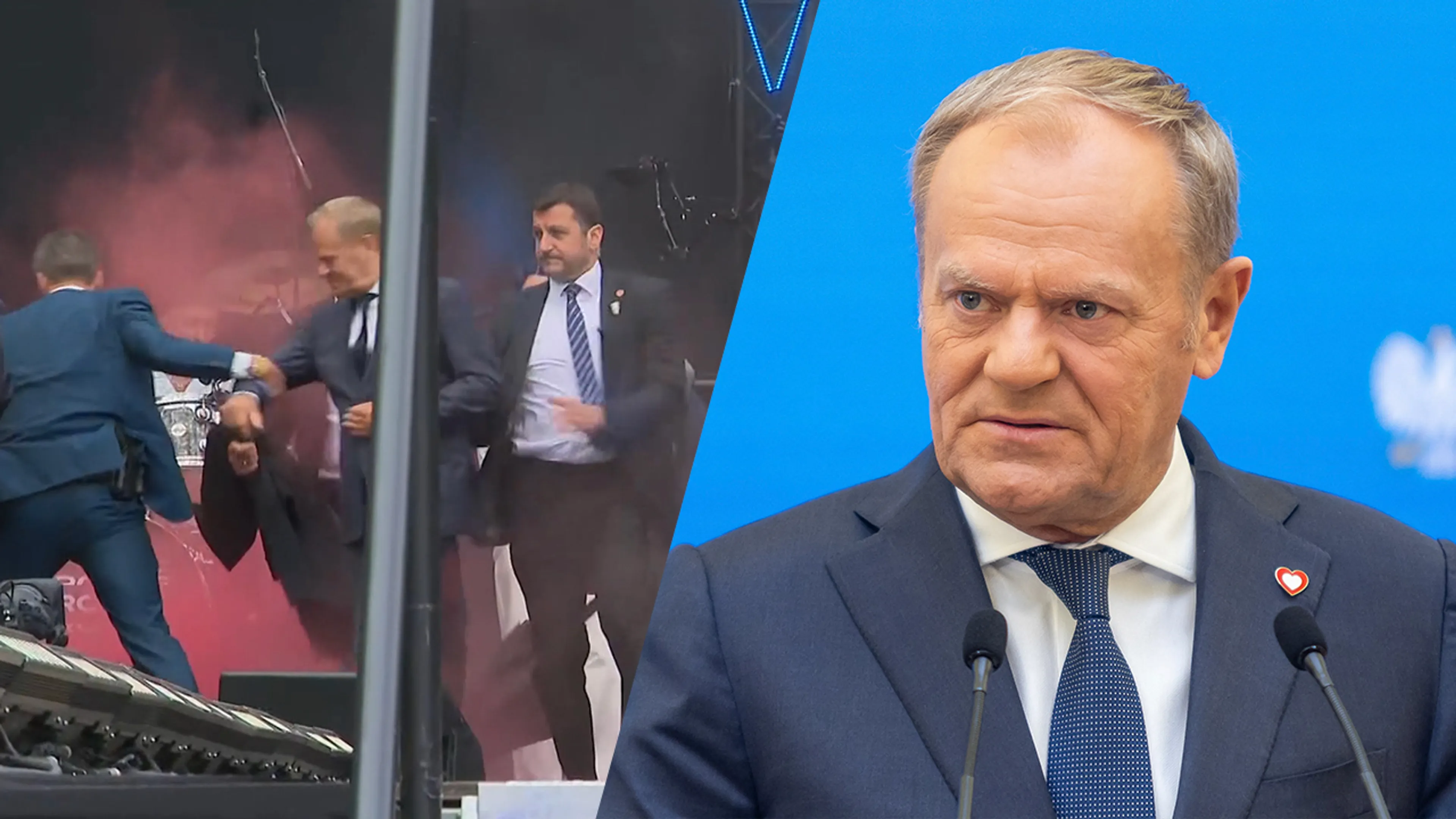 Poolse premier Tusk hekelt gooien van rookbom op Bevrijdingsdag: 'Niet gepast wat er is gebeurd'