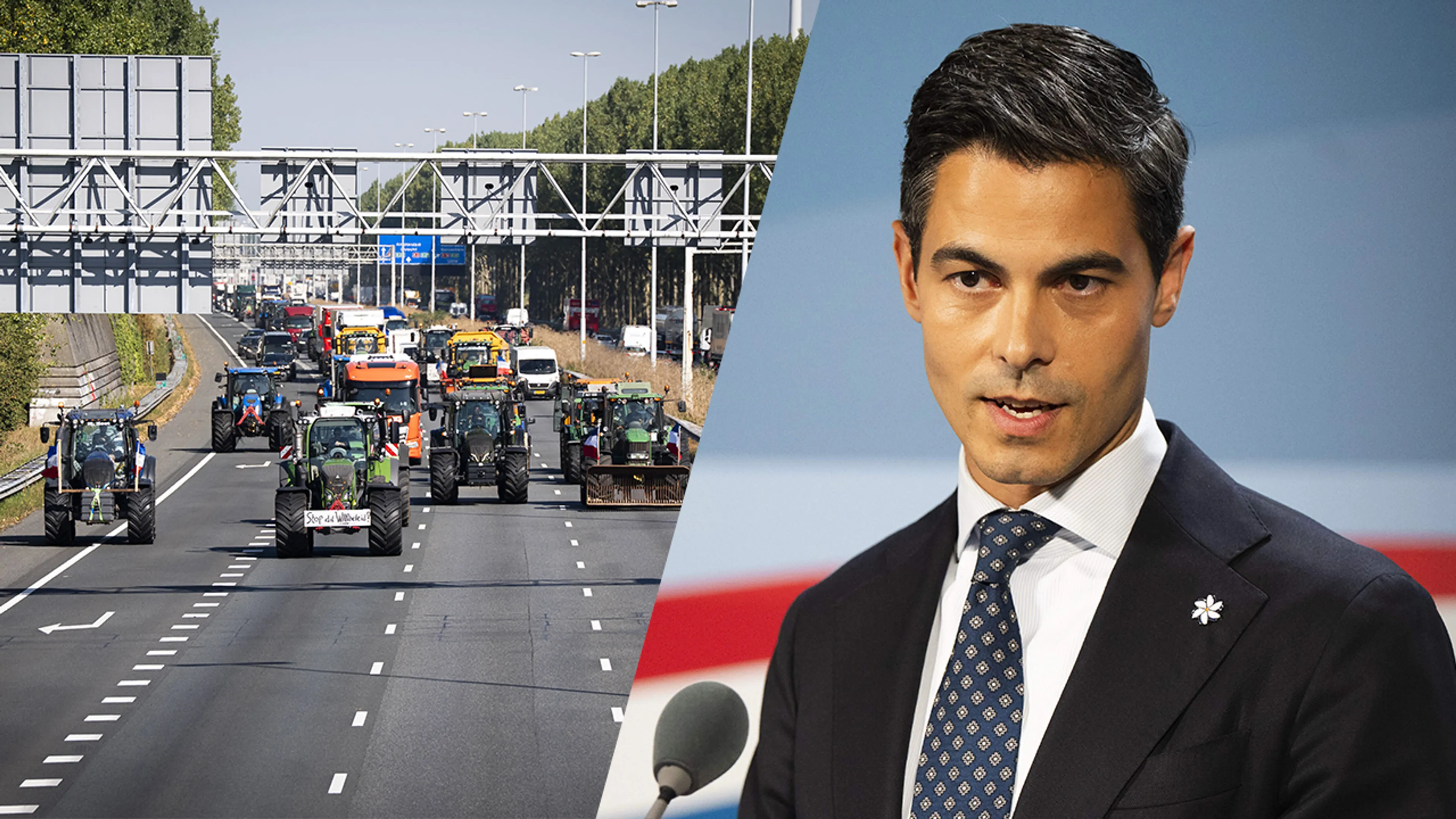 Jetten noemt boeren op snelweg 'onacceptabel': 'Het leidt tot zeer gevaarlijke situaties'