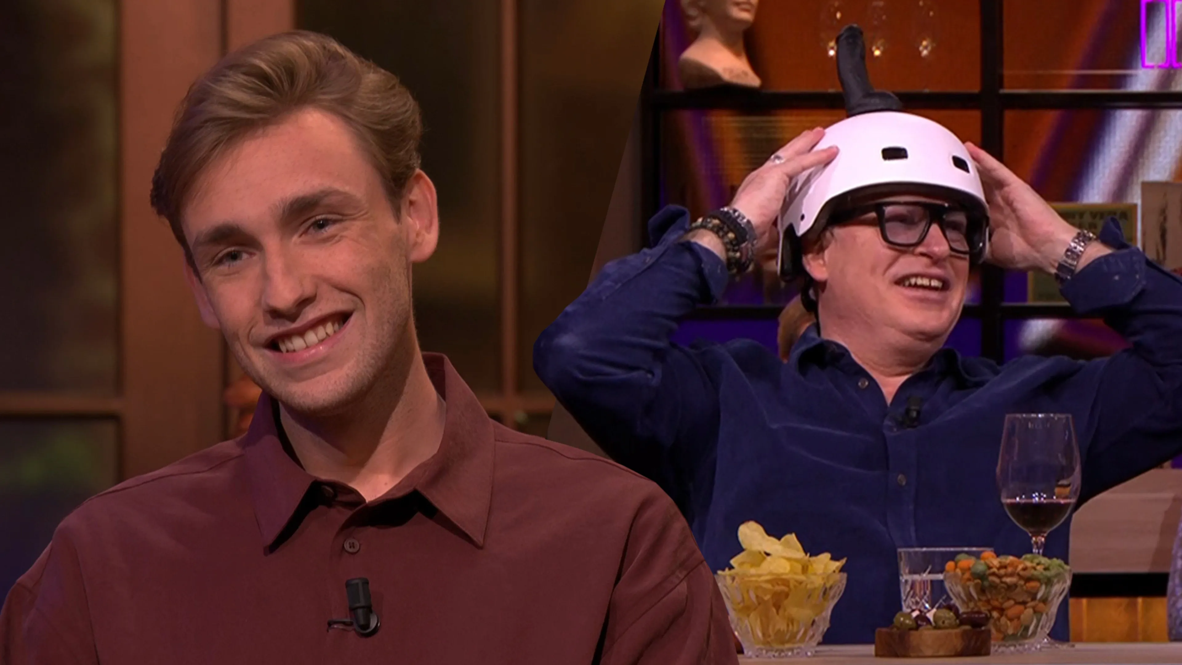 Nicky van der Gijp grapt over bezoek aan De Oranjezomer: 'Ik heb nog getwijfeld over die dildohelm...'