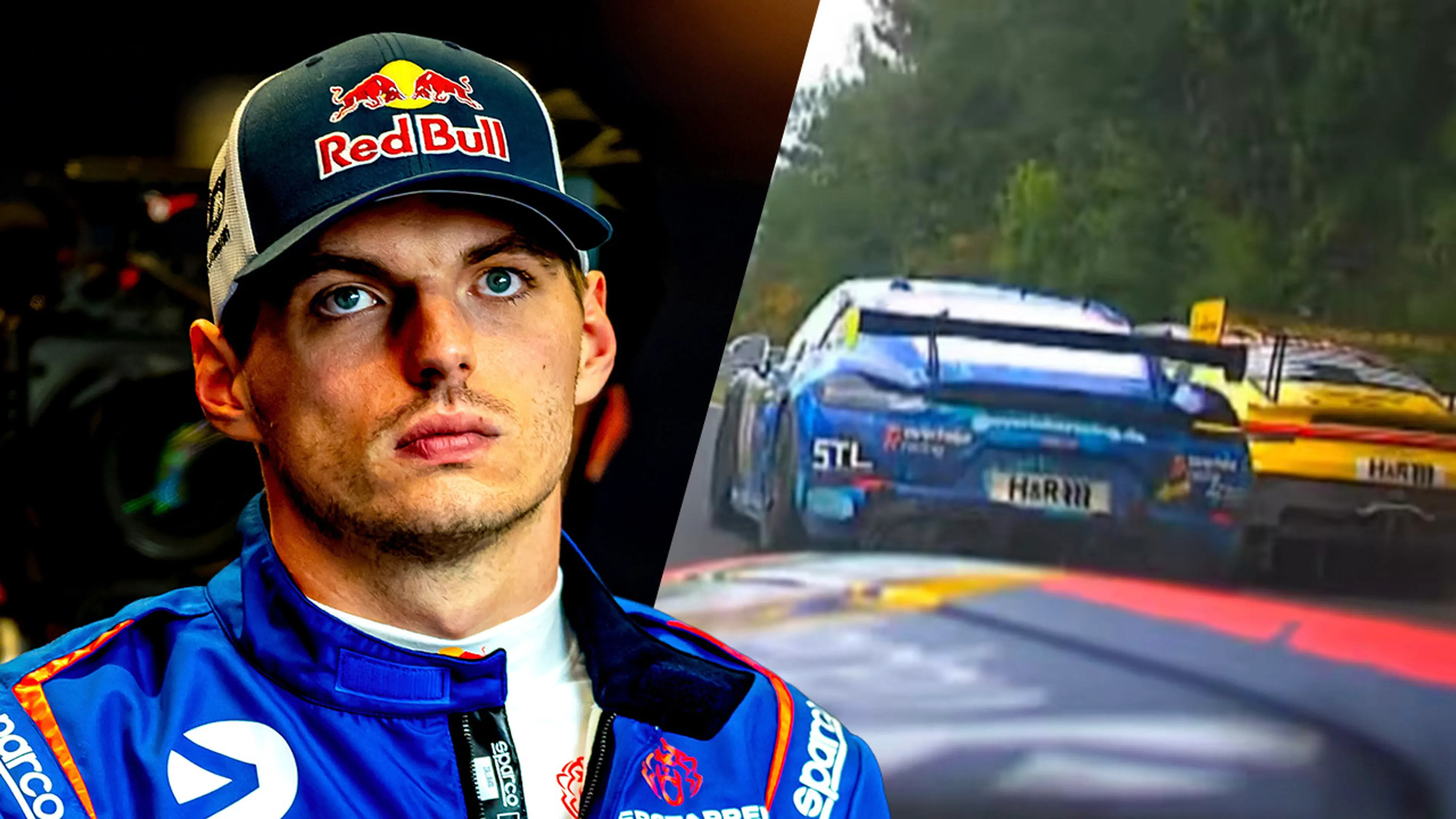 Video: dashcambeelden tonen hoe Max Verstappen crash weet te vermijden