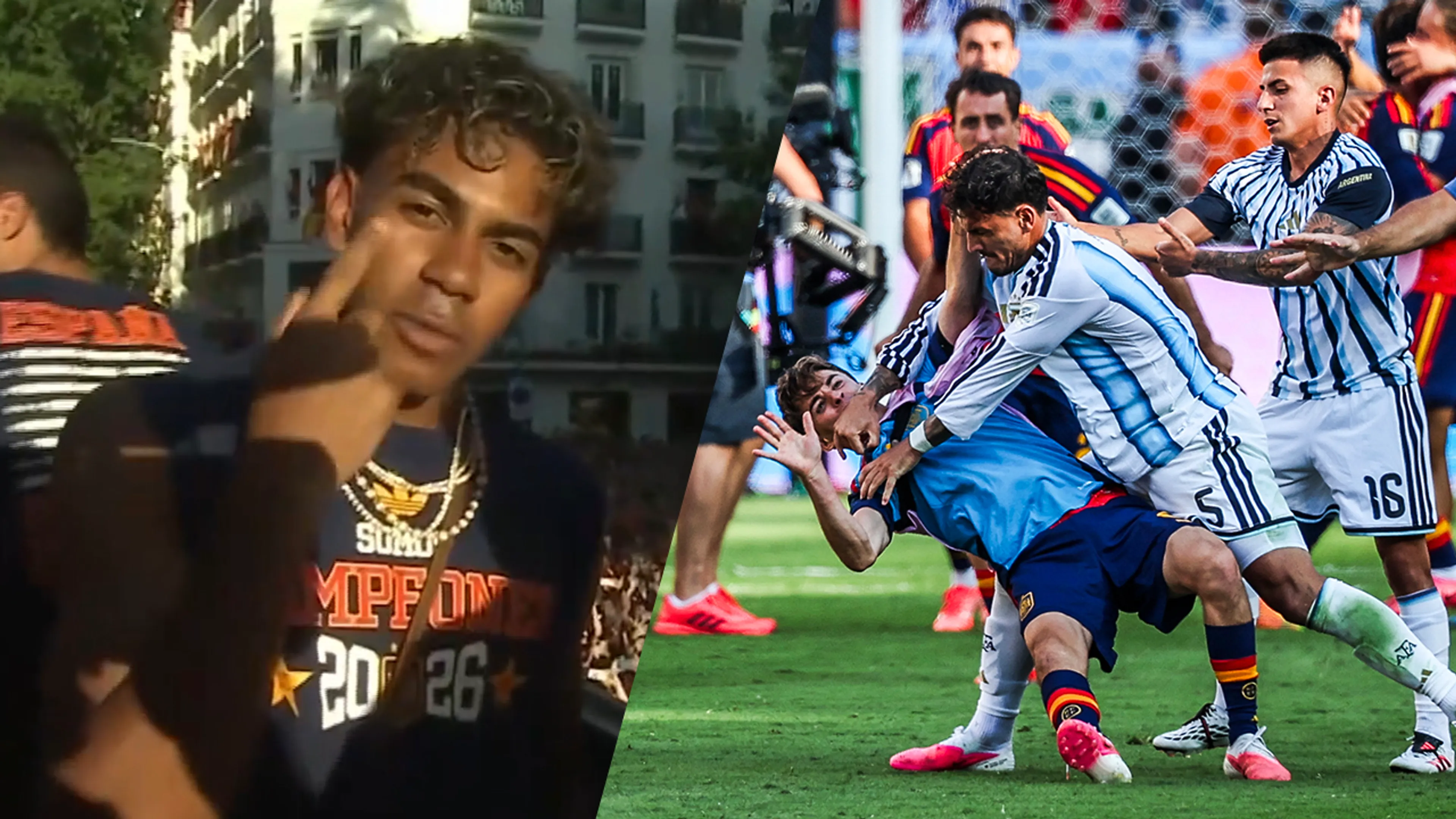 Video: Spaanse selectie zet Argentijnse 'vechtersbaas' Paredes voor schut tijdens huldiging