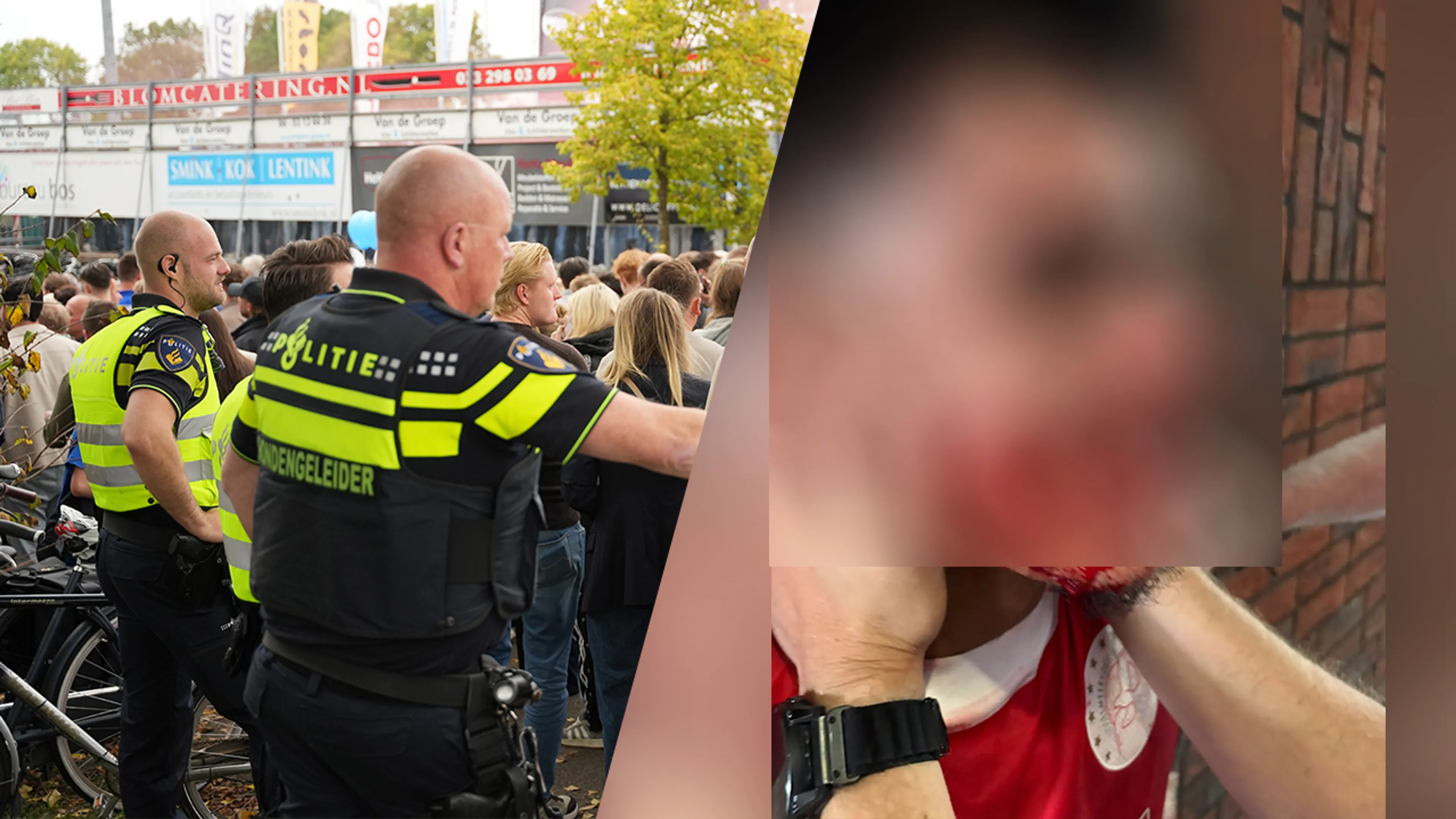 Schokkende beelden: IJsselmeervogels - GVVV gestaakt na klap voor speler in spelerstunnel