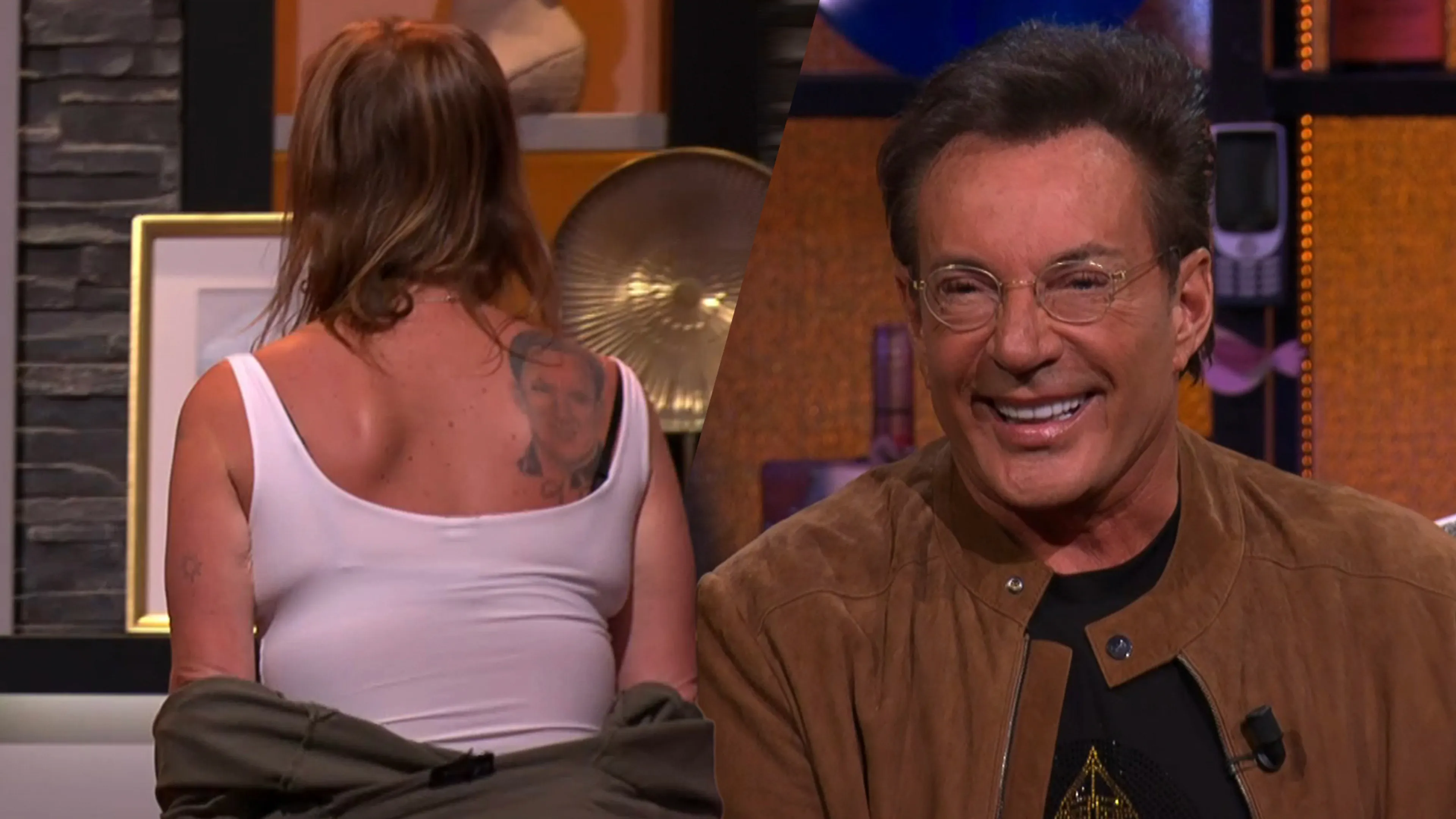 Vrouw in publiek bij Vandaag Inside toont enorme tatoeage van Gerard Joling!