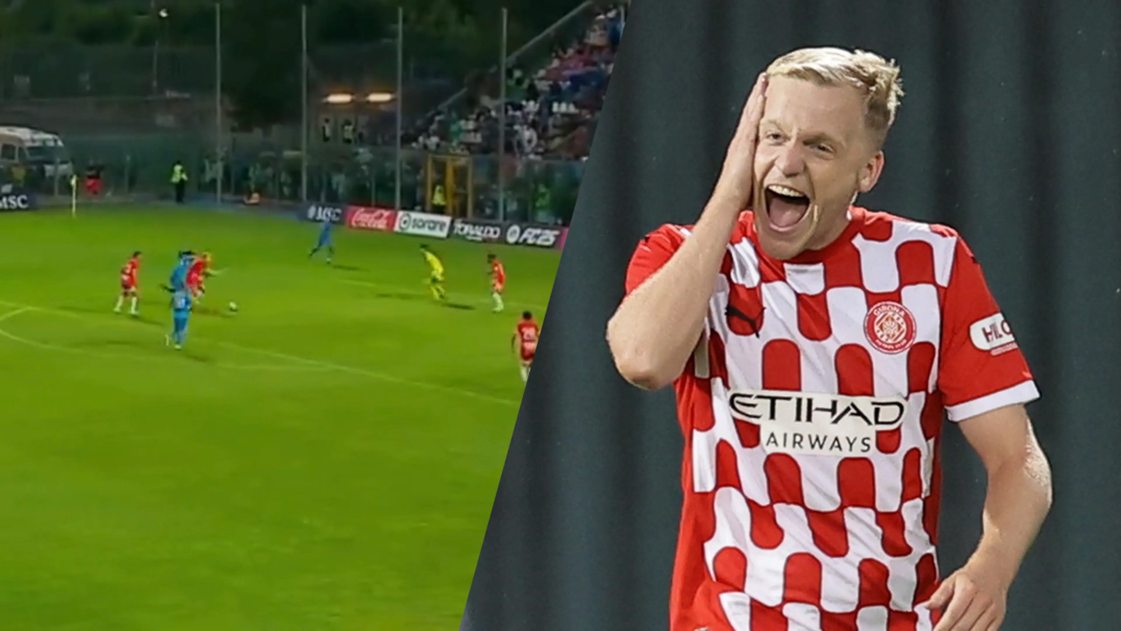 Videogoal: Donny van de Beek leidt Girona met eerste doelpunt naar overwinning tegen Napoli