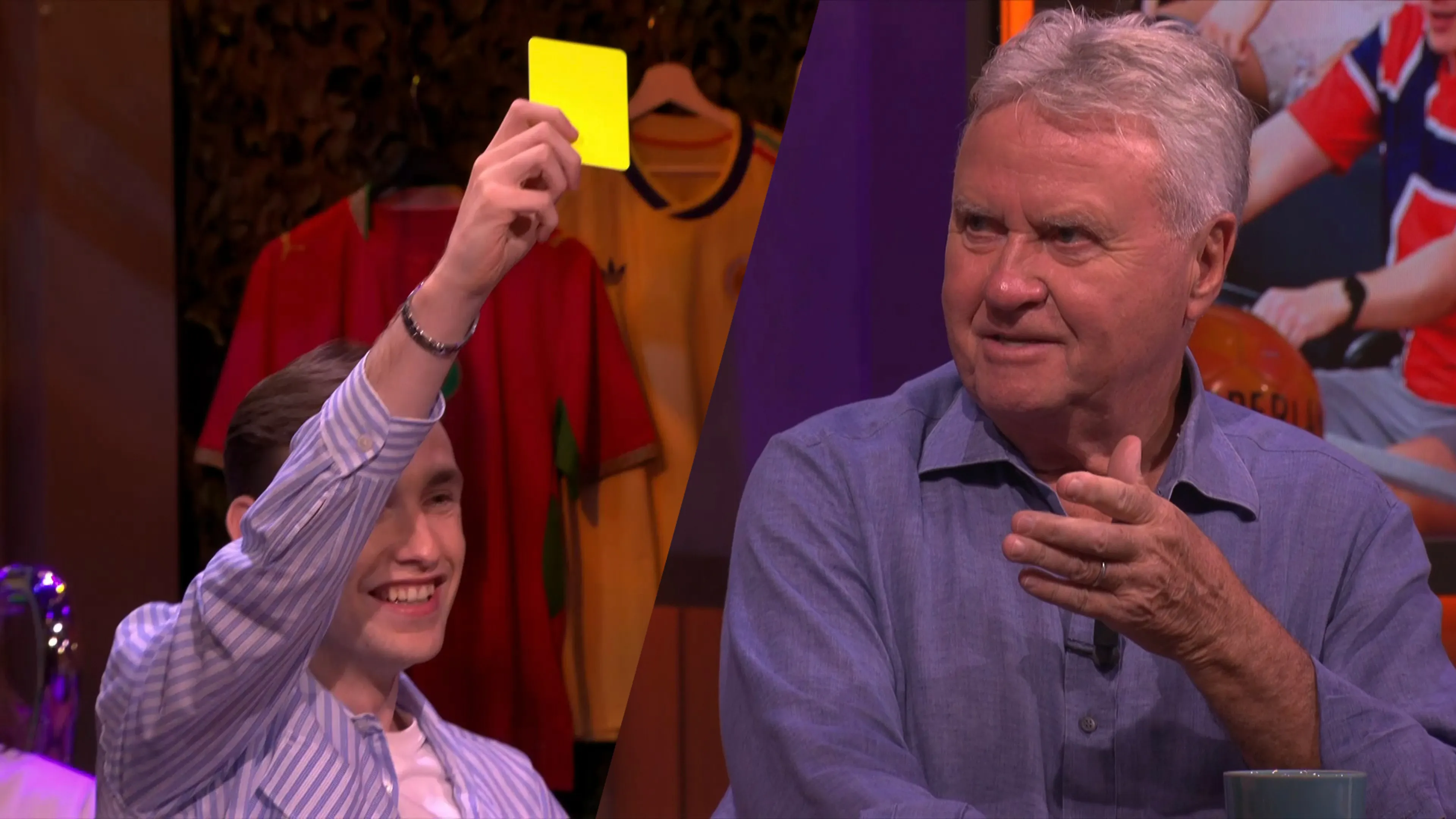 Nicky van der Gijp deelt gele kaart uit aan Guus Hiddink: 'Nu is het klaar!'