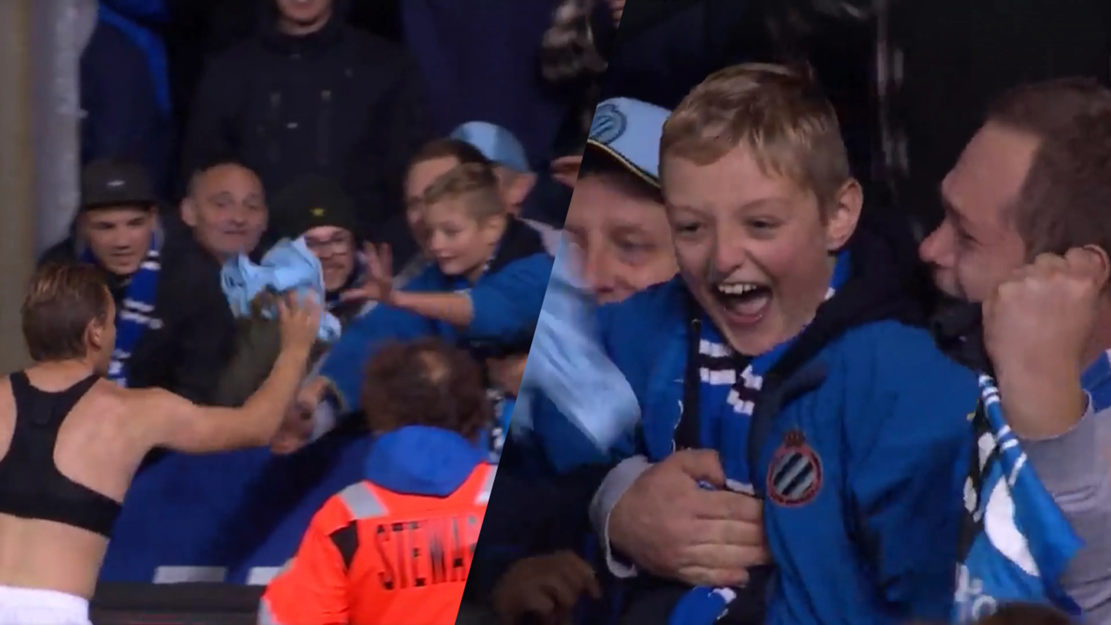 Mooi: Vormer maakt jonge supporter dolblij met wedstrijdshirt