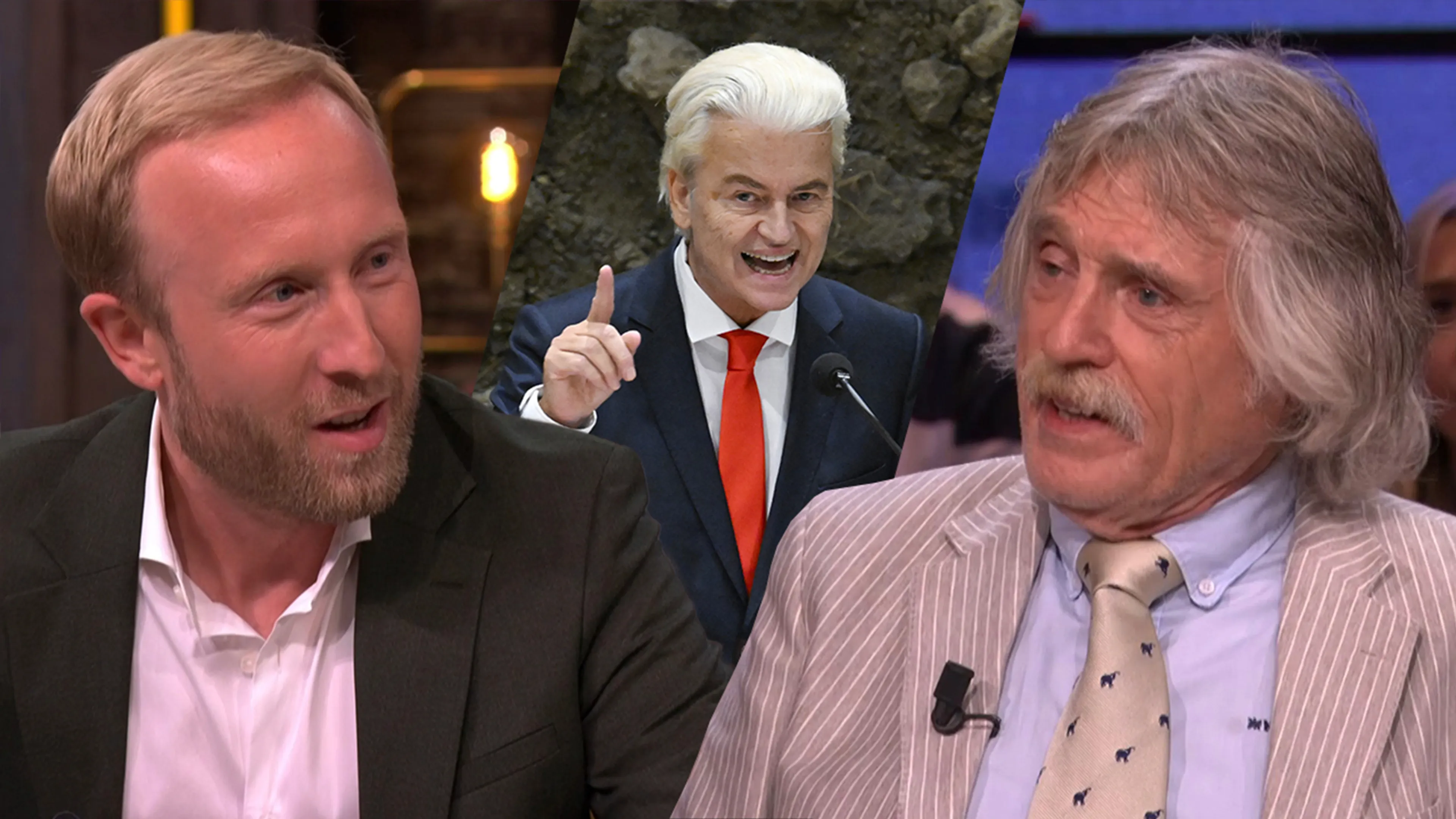 Raymond Mens en Johan Derksen in discussie over Geert Wilders: 'Jij zit nu elitair te doen!'