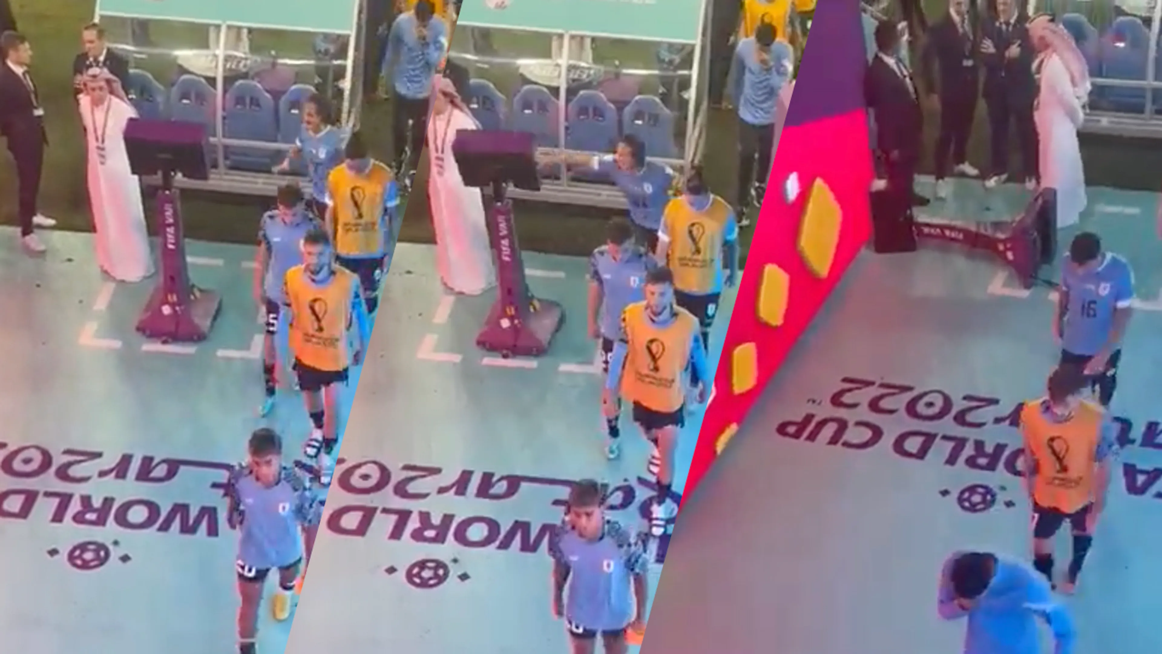 Video: Gefrustreerde Cavani slaat VAR-monitor aan diggelen na WK-uitschakeling