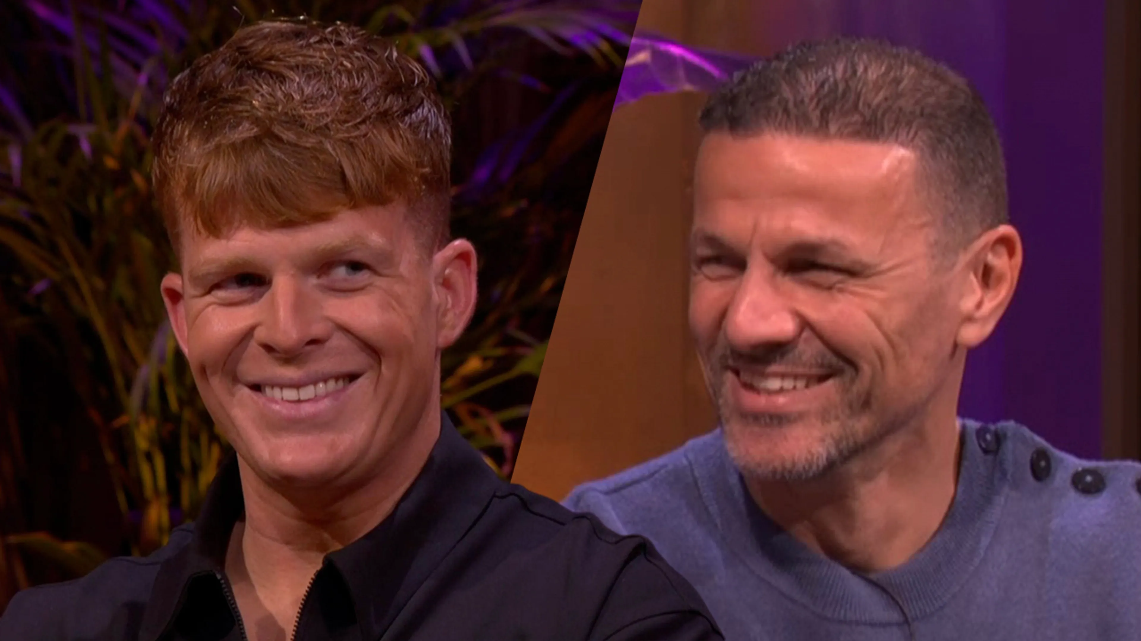Ronald Koeman jr. en Khalid Boulahrouz zaterdag te gast bij Het Oranje Café