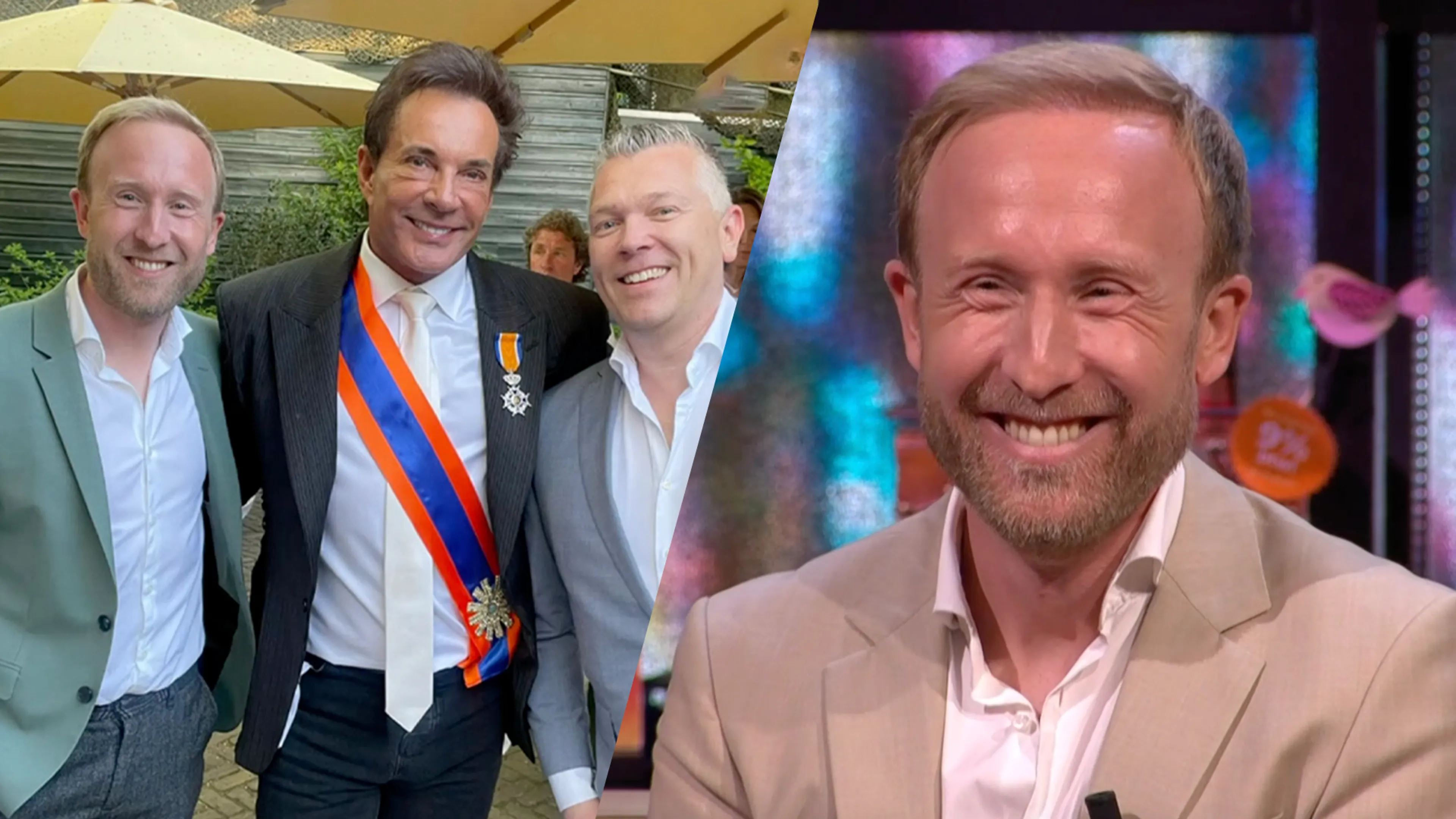 Raymond Mens na verjaardag Gerard Joling: 'Kan ik op de stoel van Merel zitten? Die is wat zachter!'