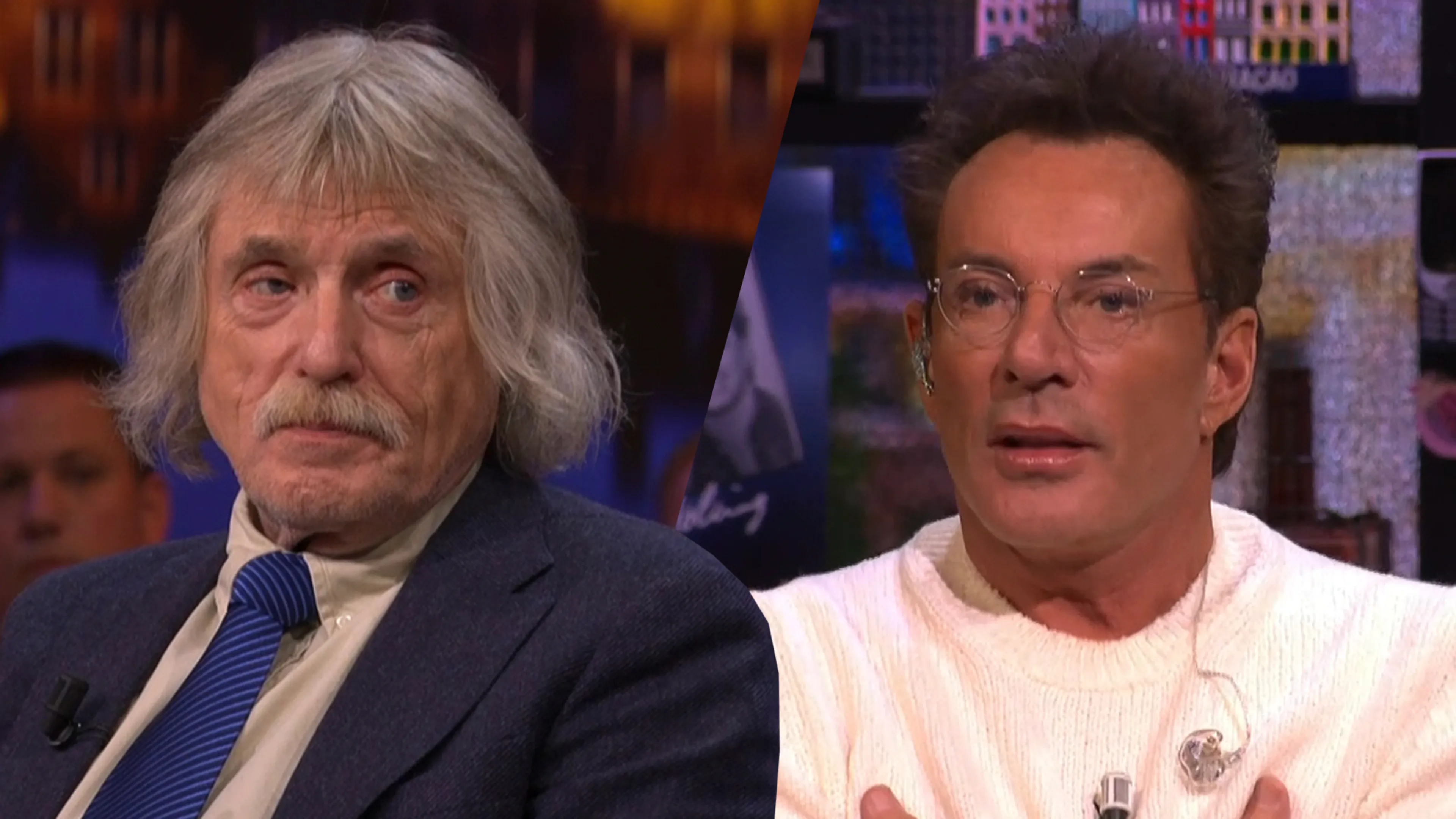 Johan Derksen hoort Gerard Joling over Nederlandse politiek: 'Ik ben zo blij dat je er bent!’
