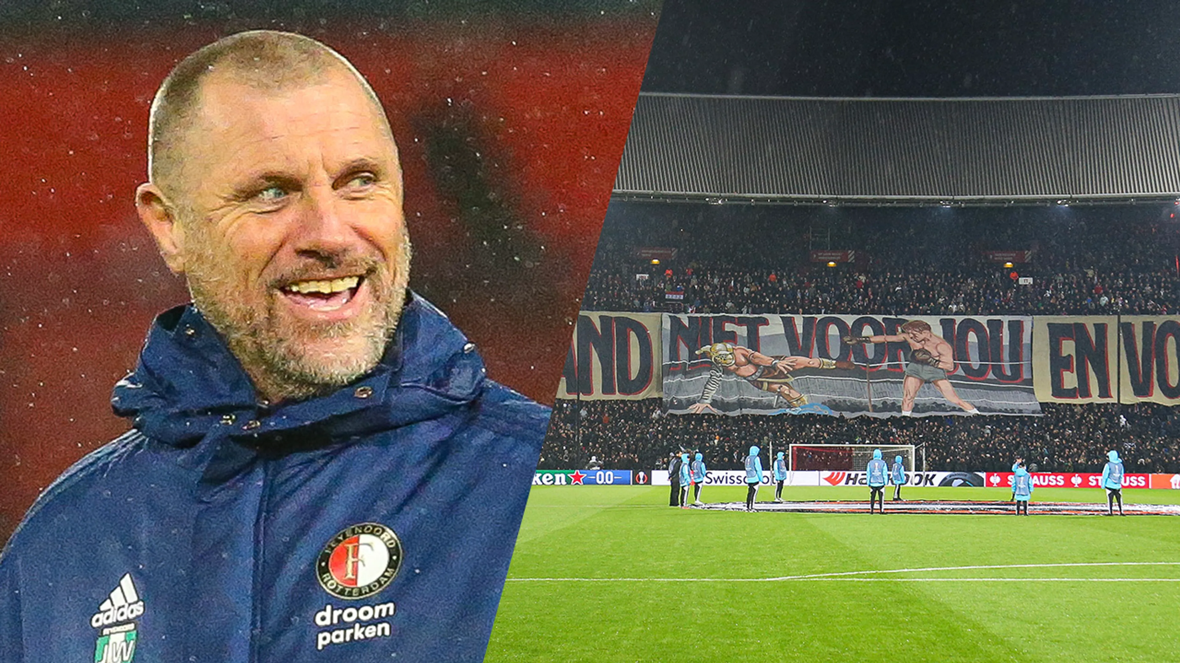 John de Wolf zet tatoeage van spandoek bij Feyenoord - Lazio: 'Deze moest er komen'