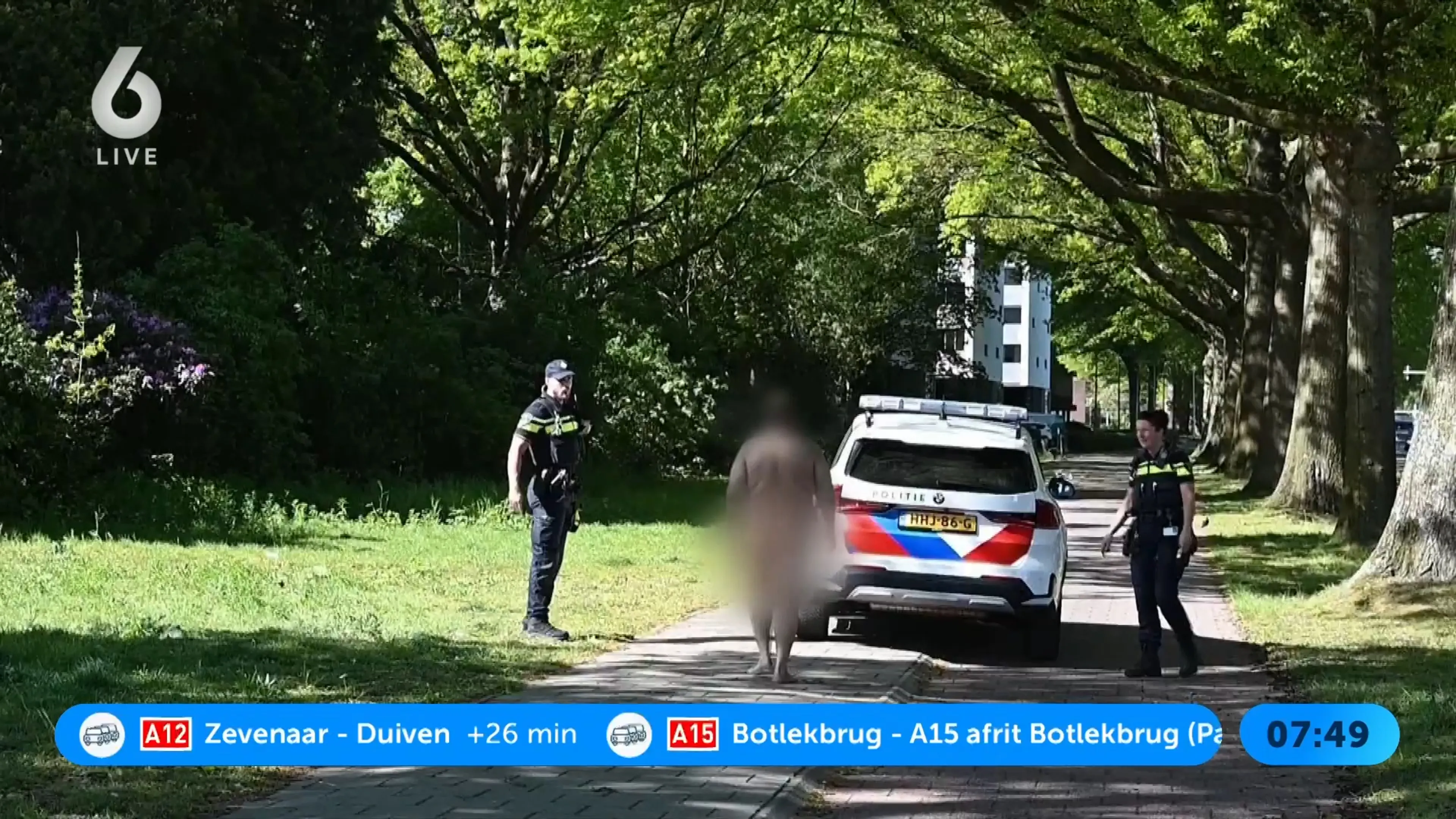 Naakte man zorgt voor opschudding in Tilburg