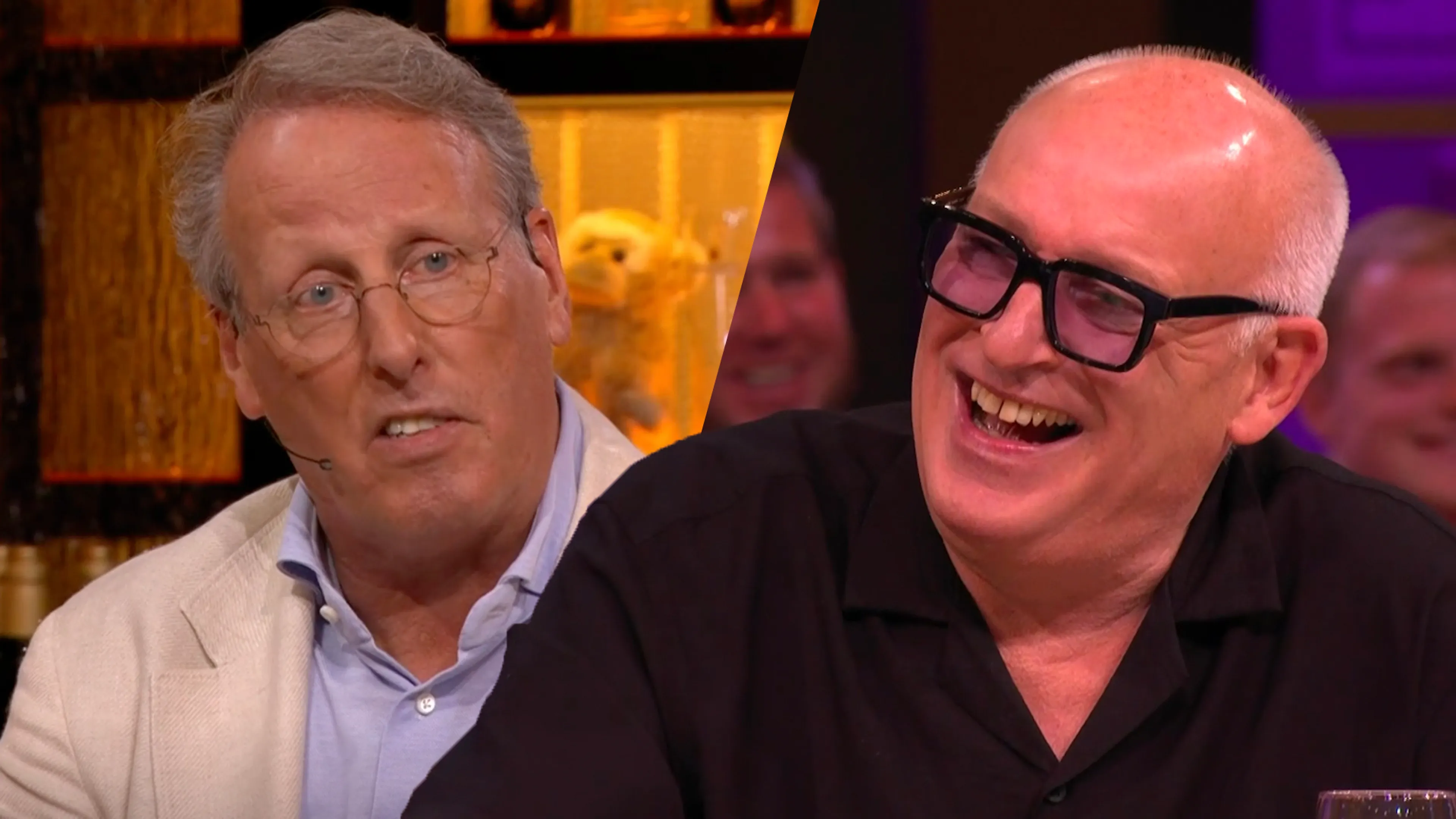 René van der Gijp hoort Chris Woerts als voice-over: 'Zou z'n vrouw hem ooit verstaan hebben?'