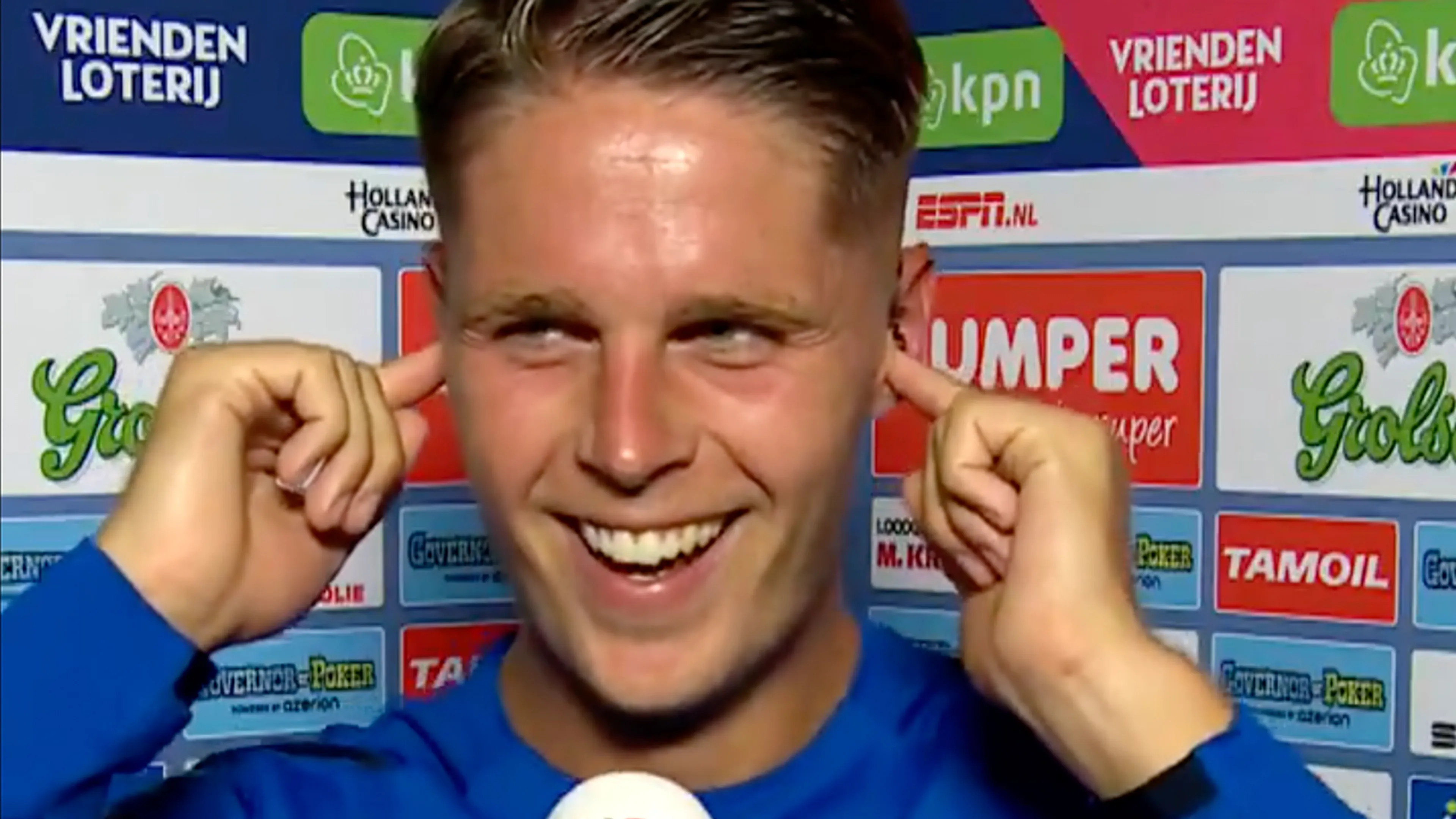Interview Veerman verstoord door Go Ahead-fans: 'Je moeder is je zus heb ik al gehoord'