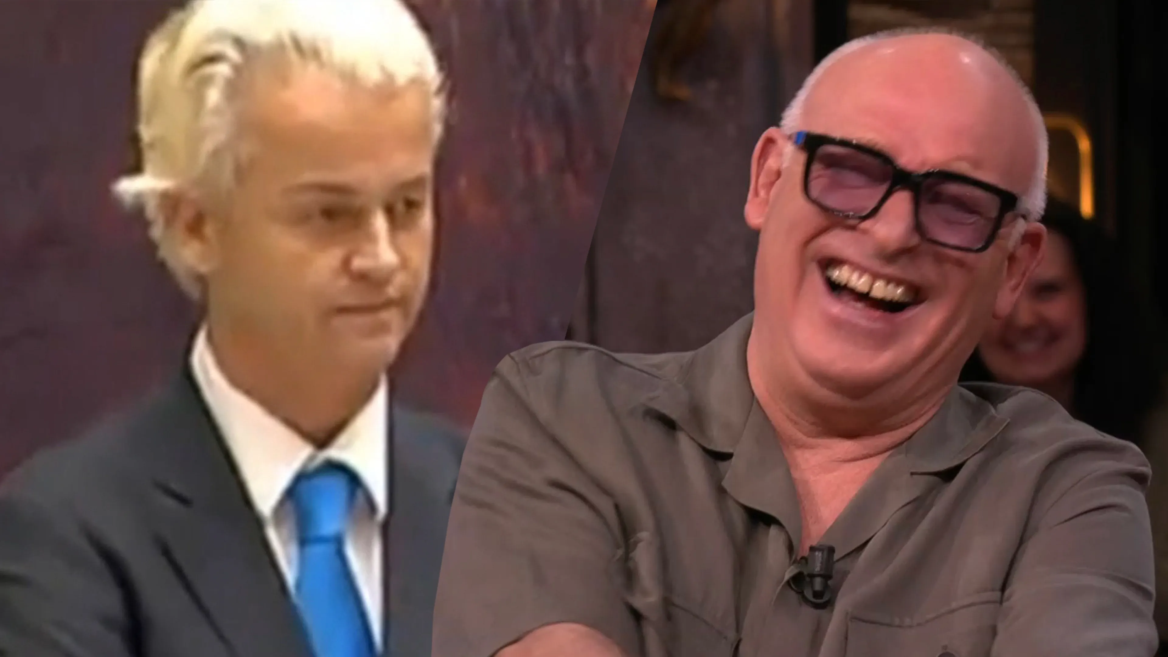 René lacht om oude beelden van gevatte Geert Wilders