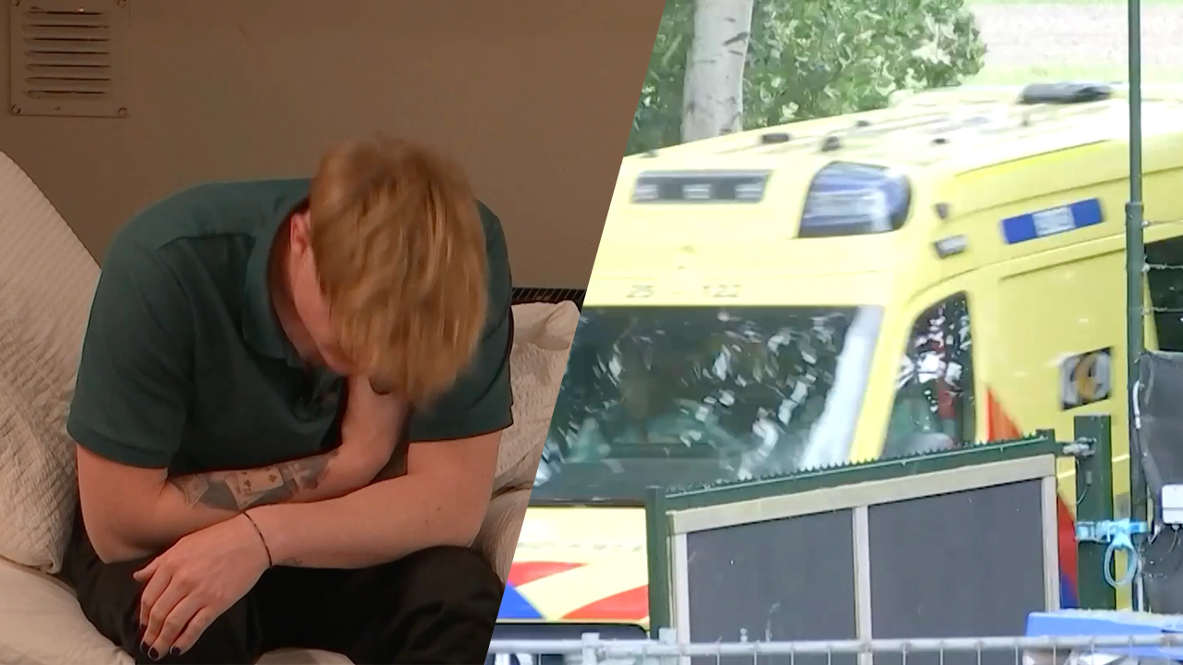 De Bondgenoten-deelnemer Casper met spoed afgevoerd door ambulance