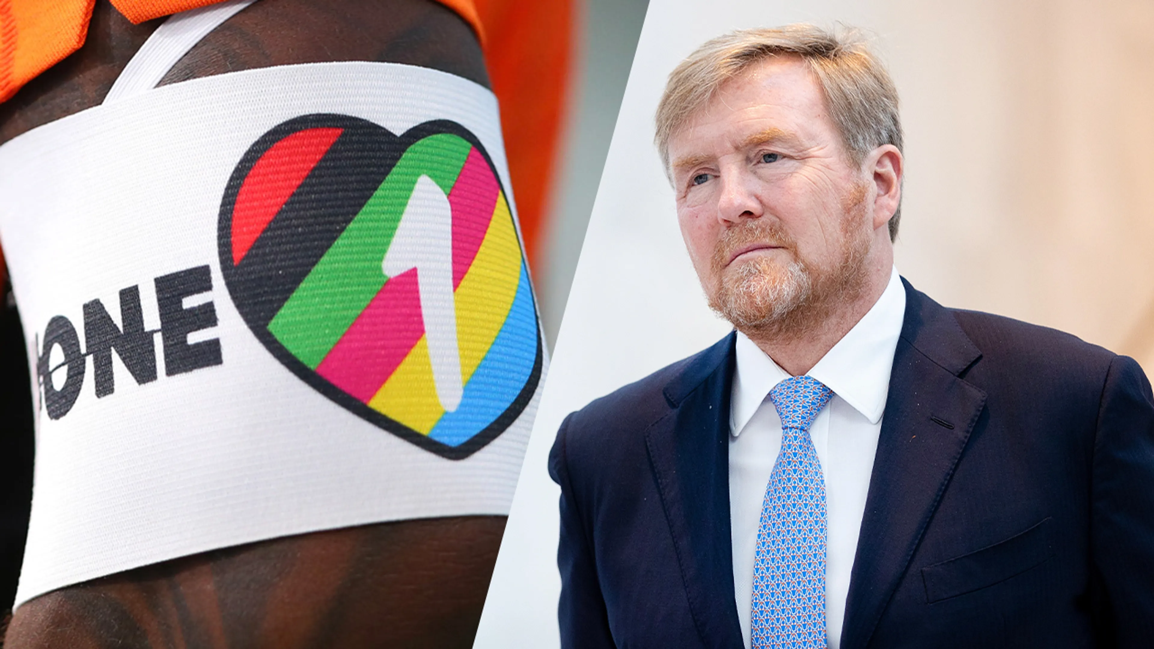 Koning spreekt zich uit over OneLove-actie: 'Daar moet je sporters niet mee belasten'