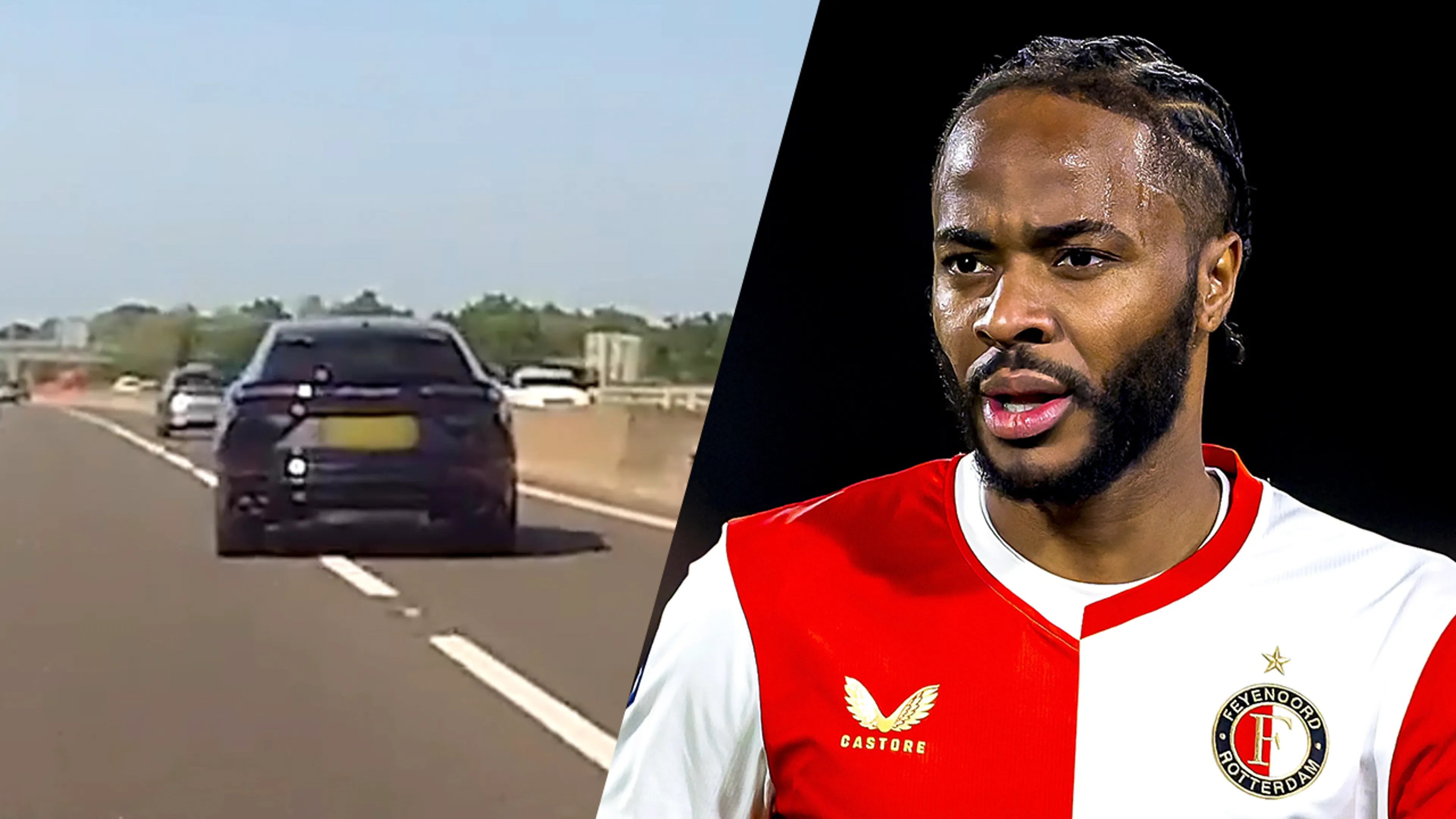 Beelden opgedoken van Raheem Sterling vlak voor ongeluk: Lamborghini slingert over snelweg