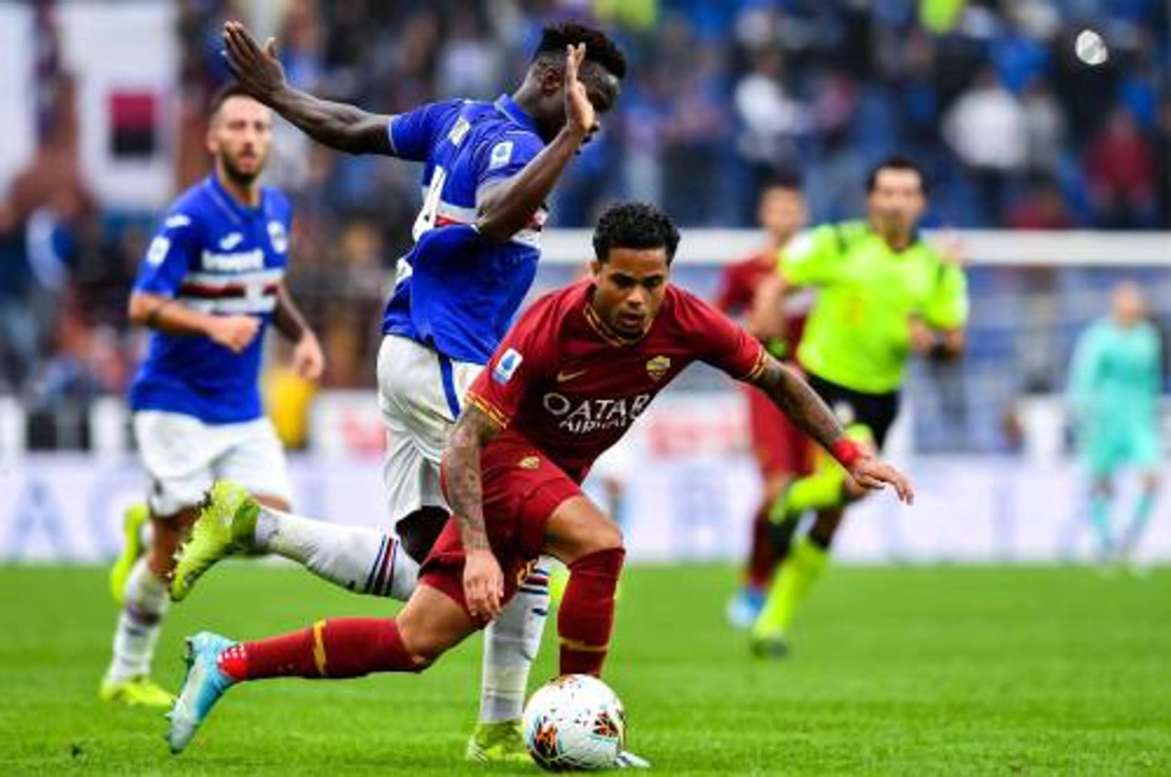 Rode kaart voor Kluivert bij AS Roma