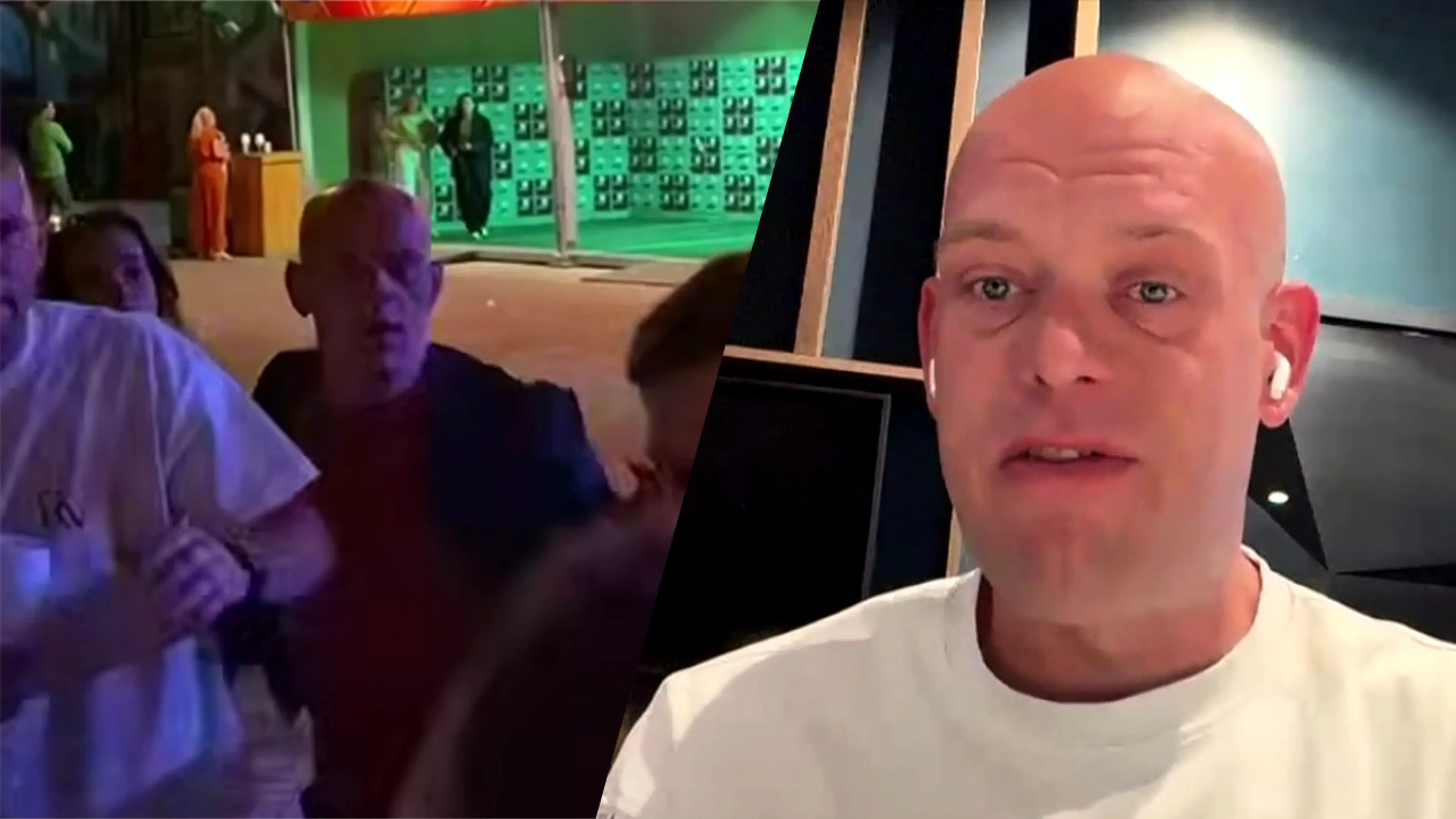 Video: Michael van Gerwen krijgt vanuit het niets klap in gezicht: 'In één keer slaat hij mij'