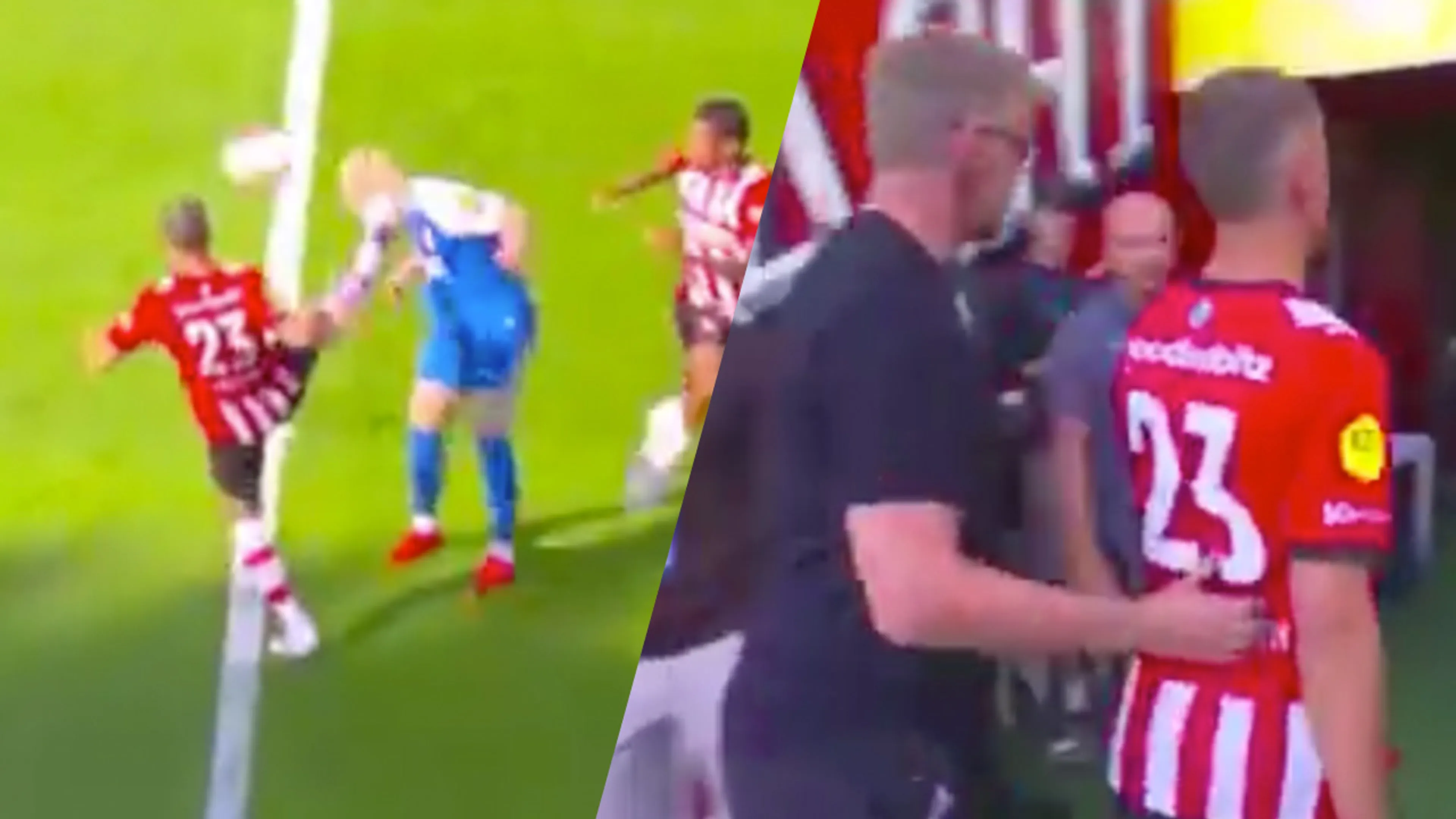 Johan Cruijff Schaal: Veerman krijgt binnen tien minuten rood na trap in gezicht van Meerdink