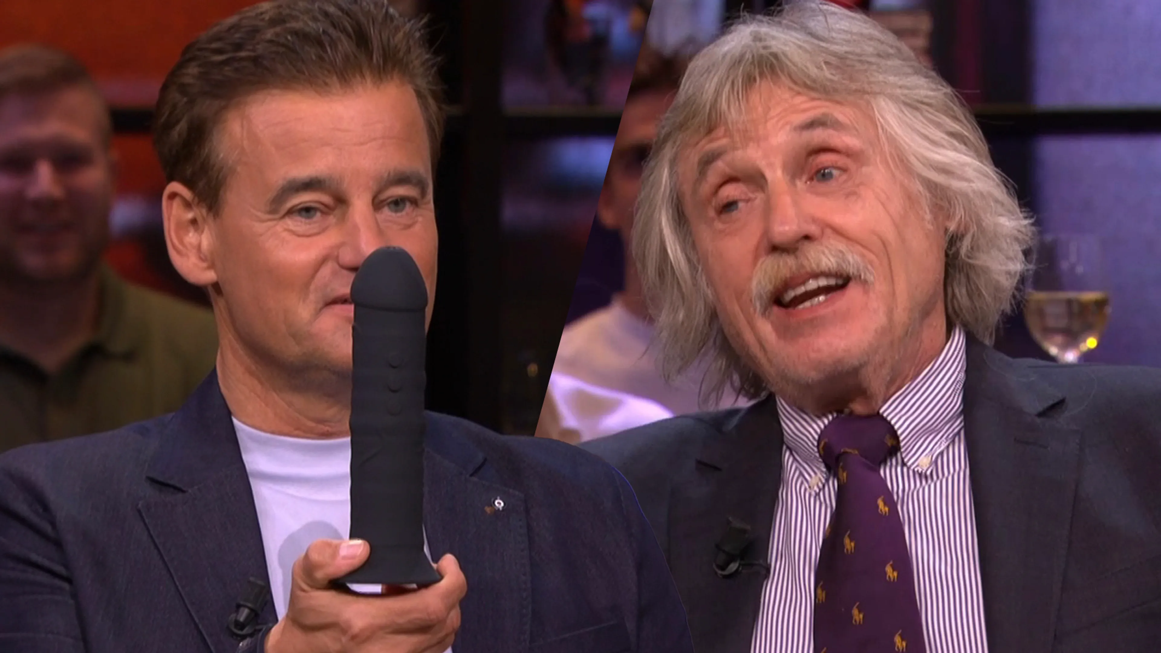 Johan Derksen over bizarre afstandsbediening: ‘Ik heb ervoor model gestaan’