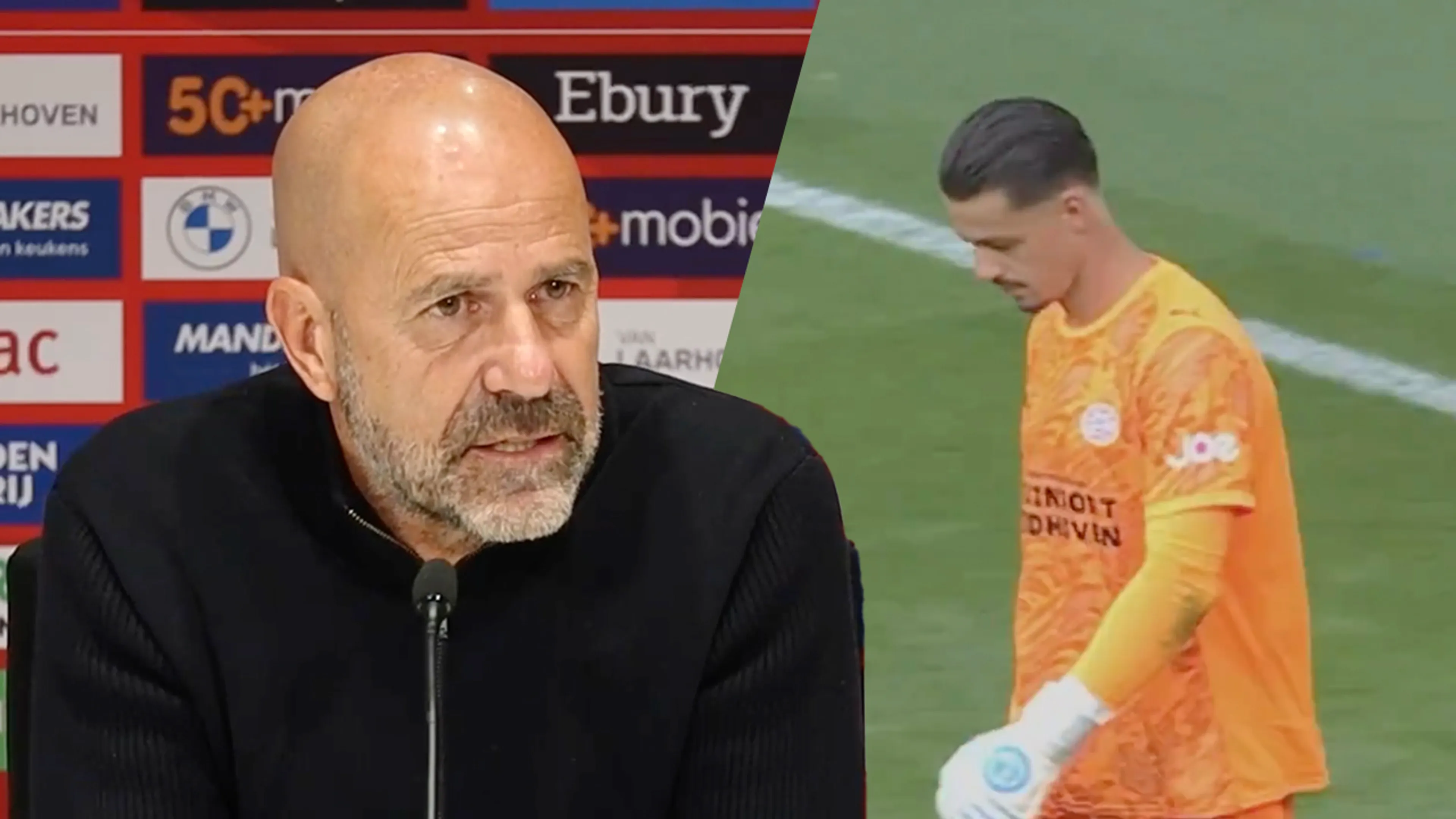Video: Bosz reageert op pijnlijke blunder van PSV-doelman Olij tegen FC Eindhoven