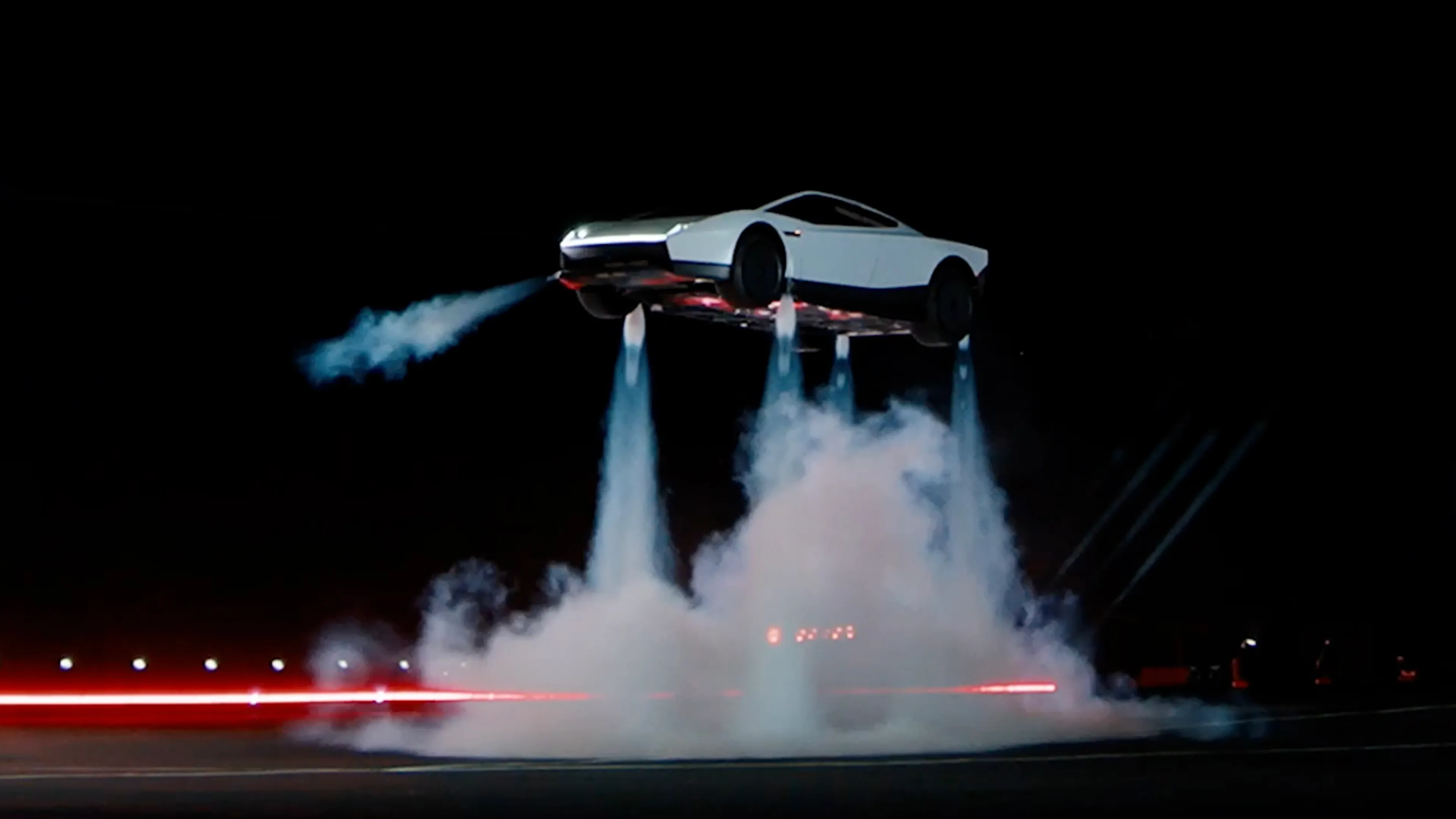 Absurde beelden: Elon Musk presenteert 'vliegende' auto