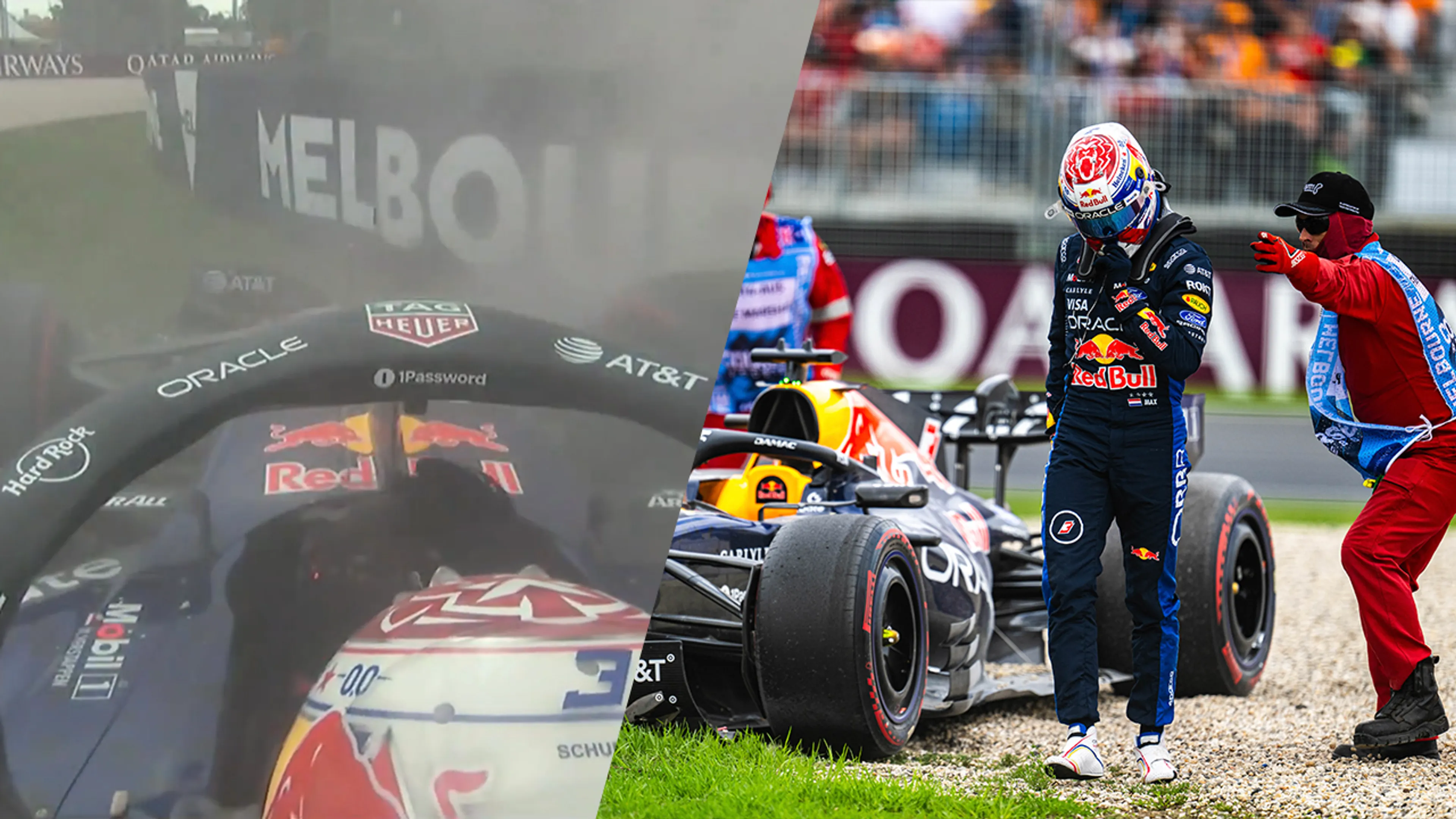 In beeld: de crash van Max Verstappen in dramatische kwalificatie GP Australië
