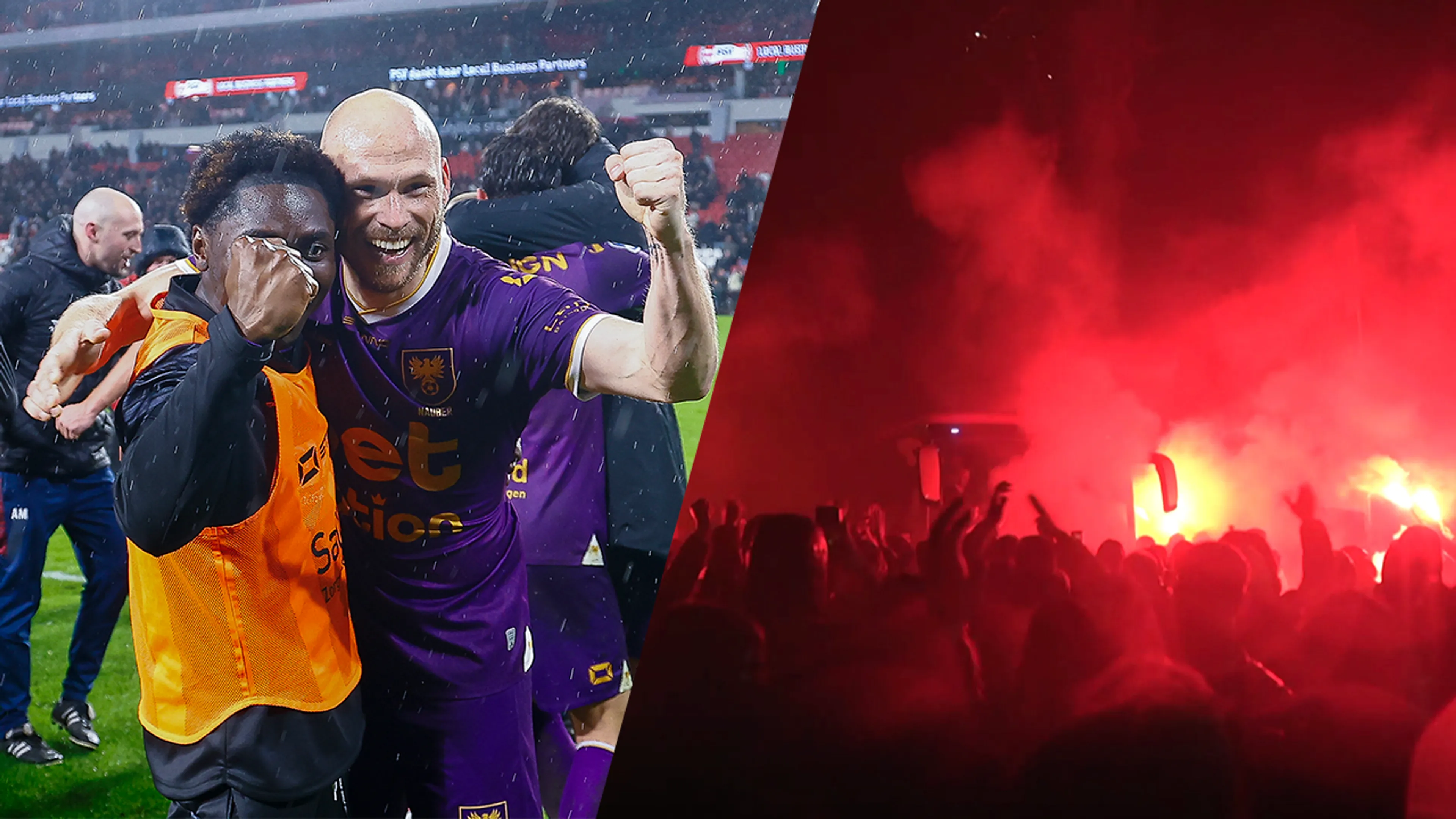 Video: Heldenonthaal voor Go Ahead Eagles-spelers na bekerstunt tegen PSV