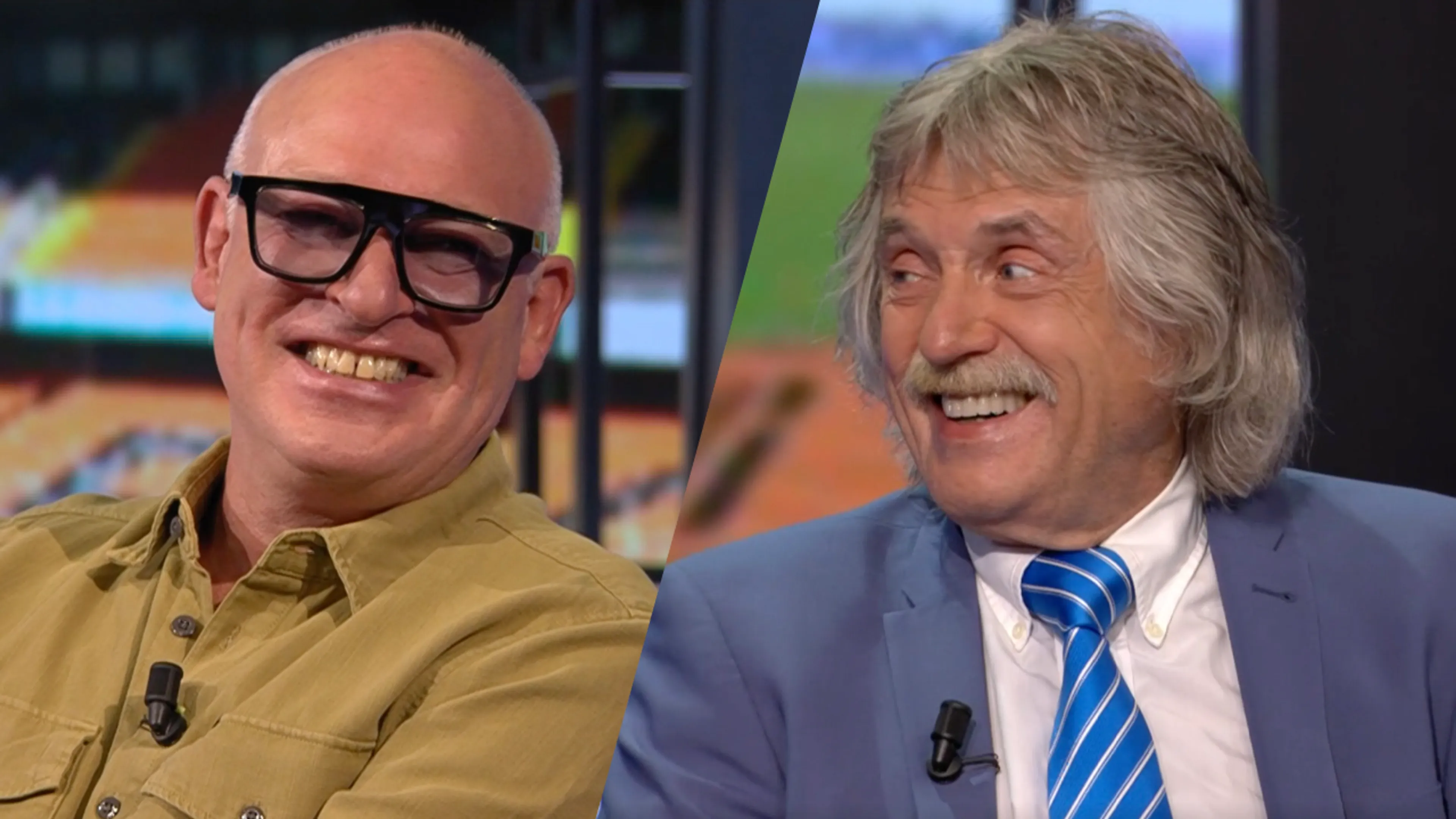 Johan en René hebben grootste lol tijdens nabeschouwing Dundee United-AZ