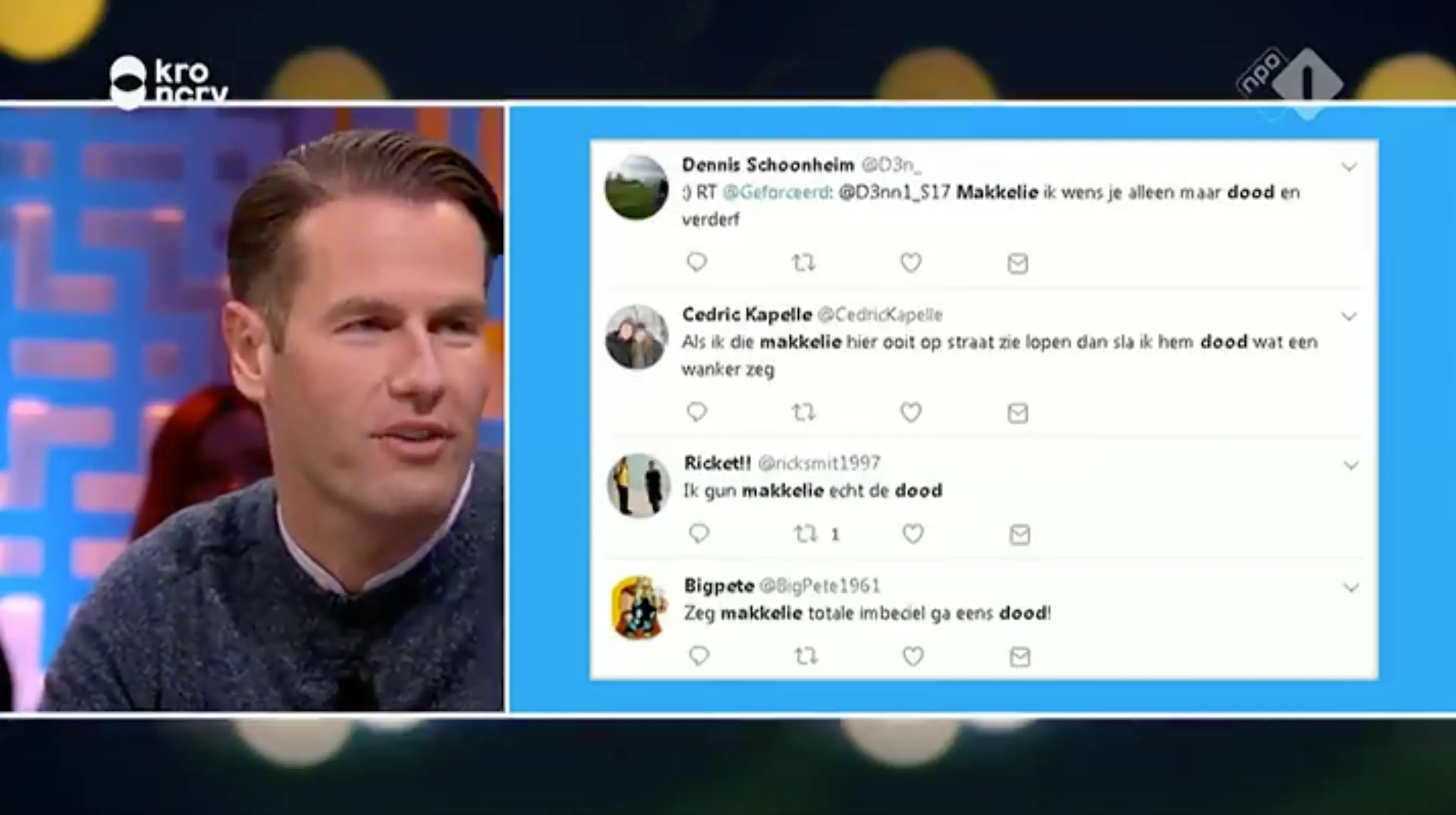 Makkelie reageert op doodsbedreigingen bij Jinek