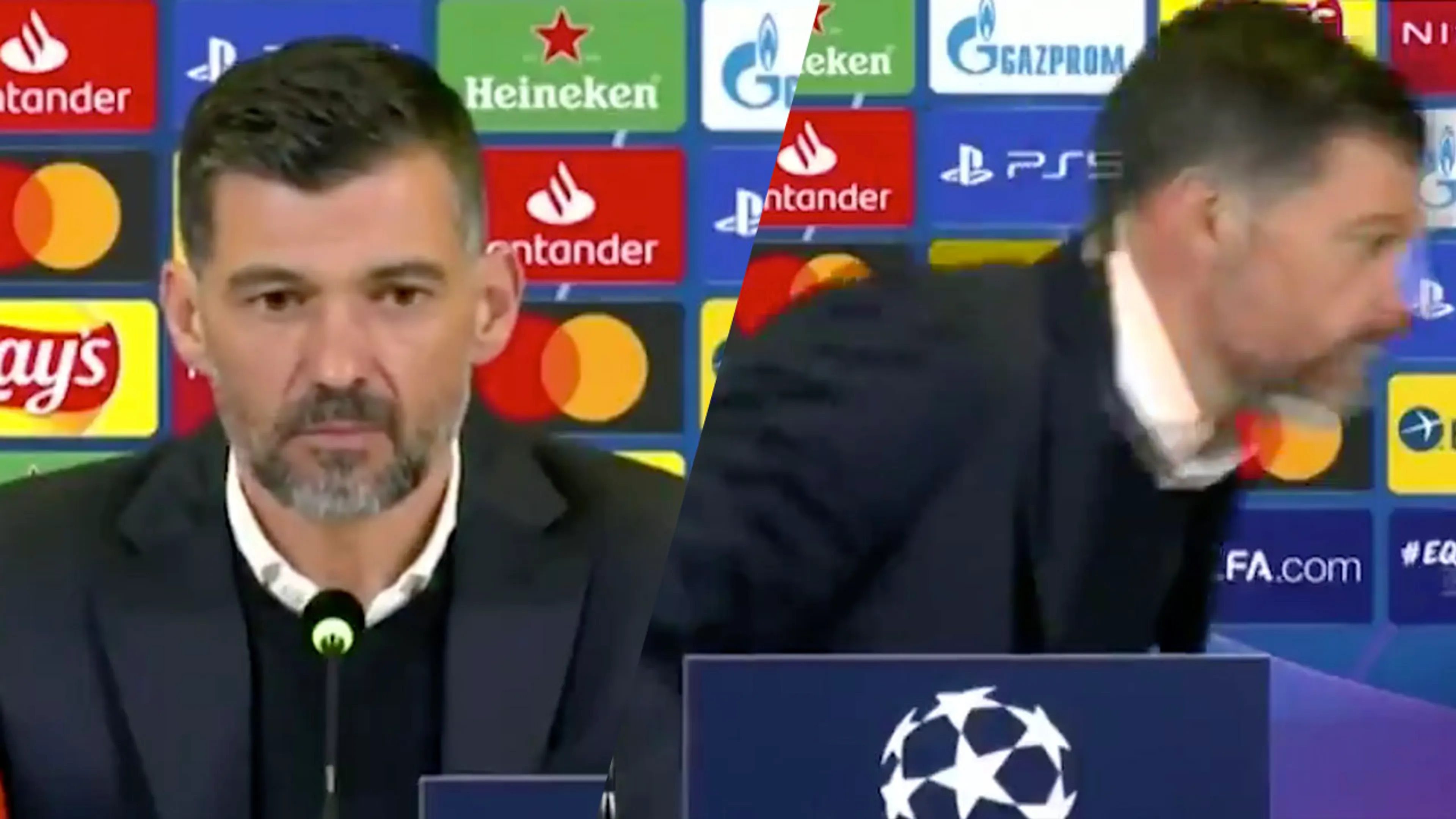 Kortste persconferentie ooit: Porto-trainer loopt weg na nul vragen