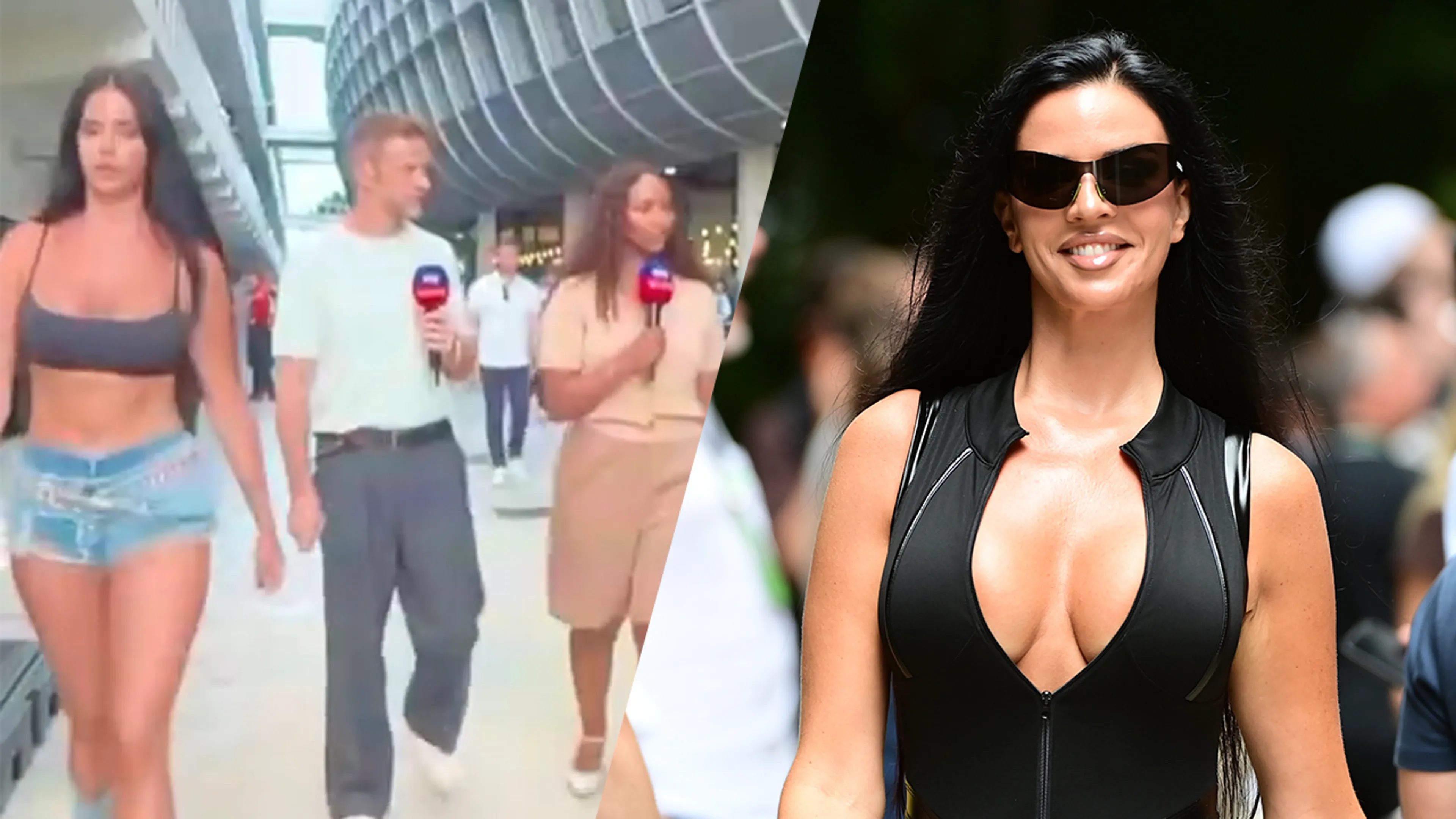 Video: Kroatisch model Ivana Knoll leidt cameraman en McLaren-engineer af bij GP Miami