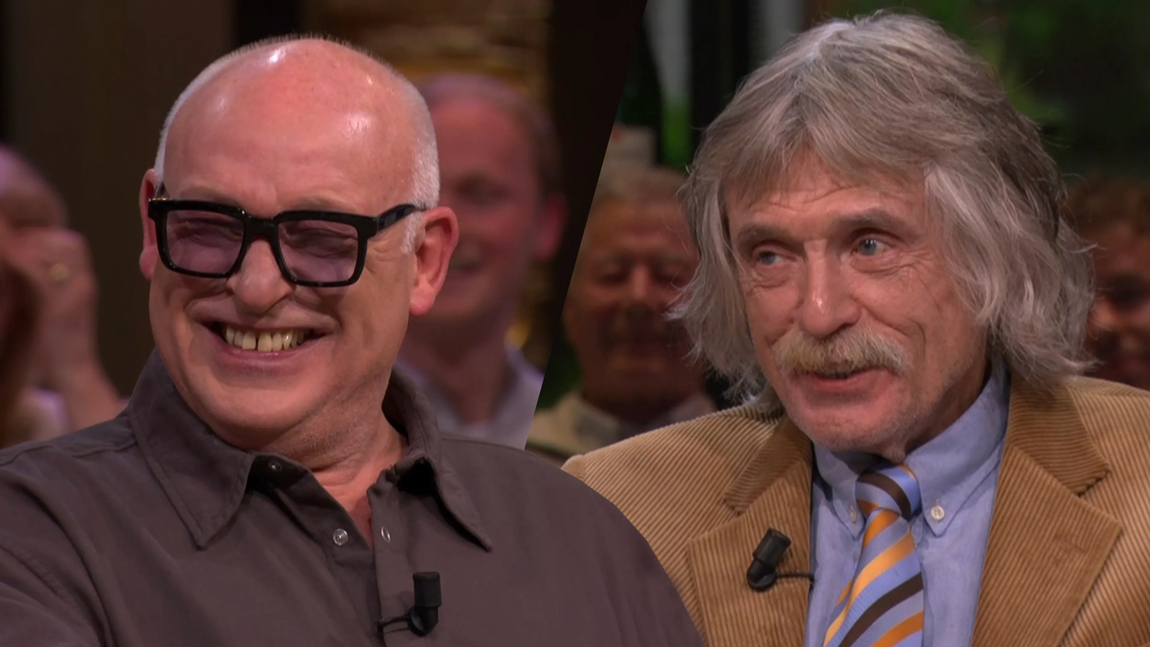 Johan kan lach niet onderdrukken na opmerking René: ‘Zó ordinair, maar ook zó leuk!’