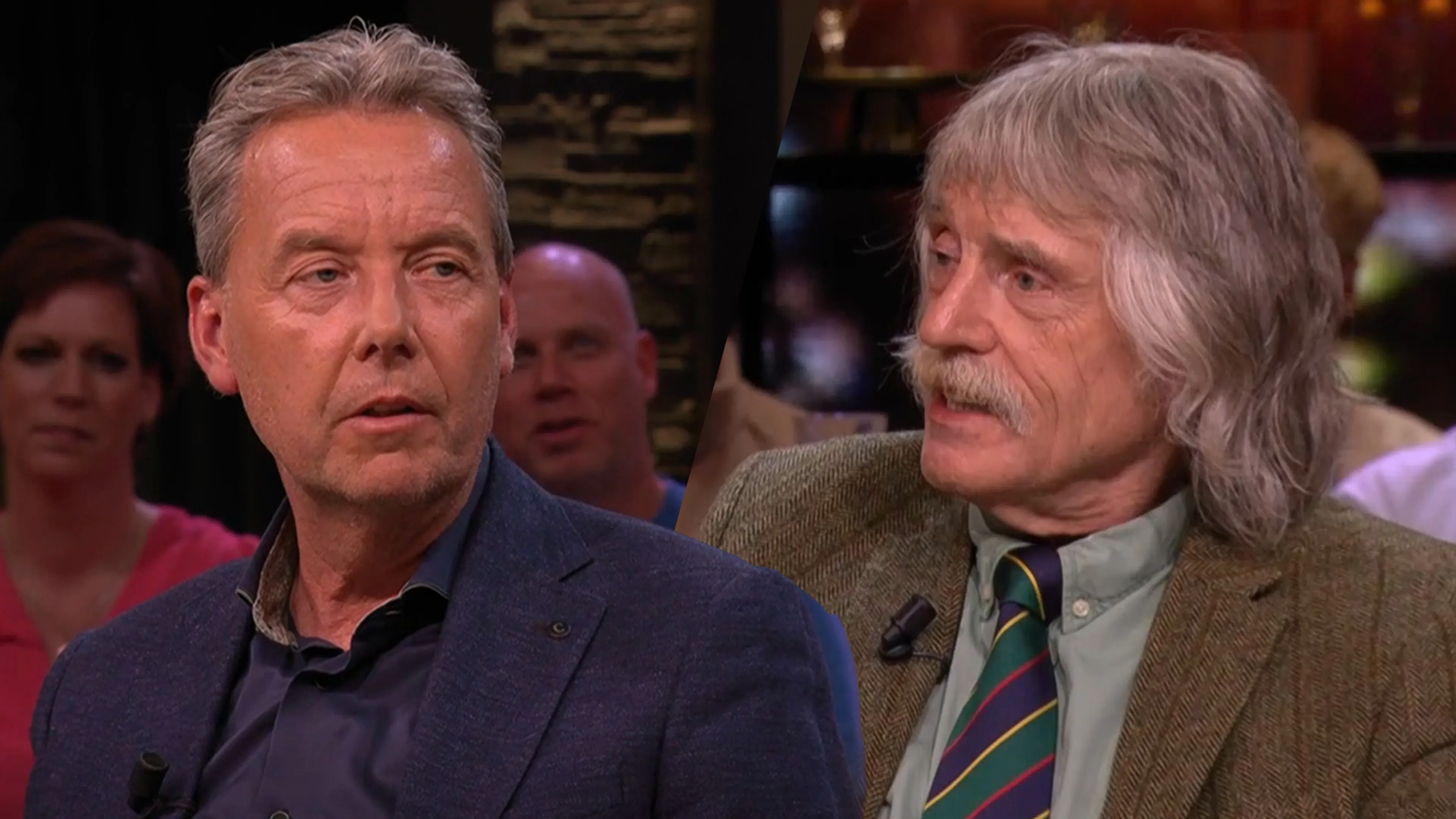 Johan en Valentijn belanden in stevige discussie over verbod op regenboogvlag bij Songfestival