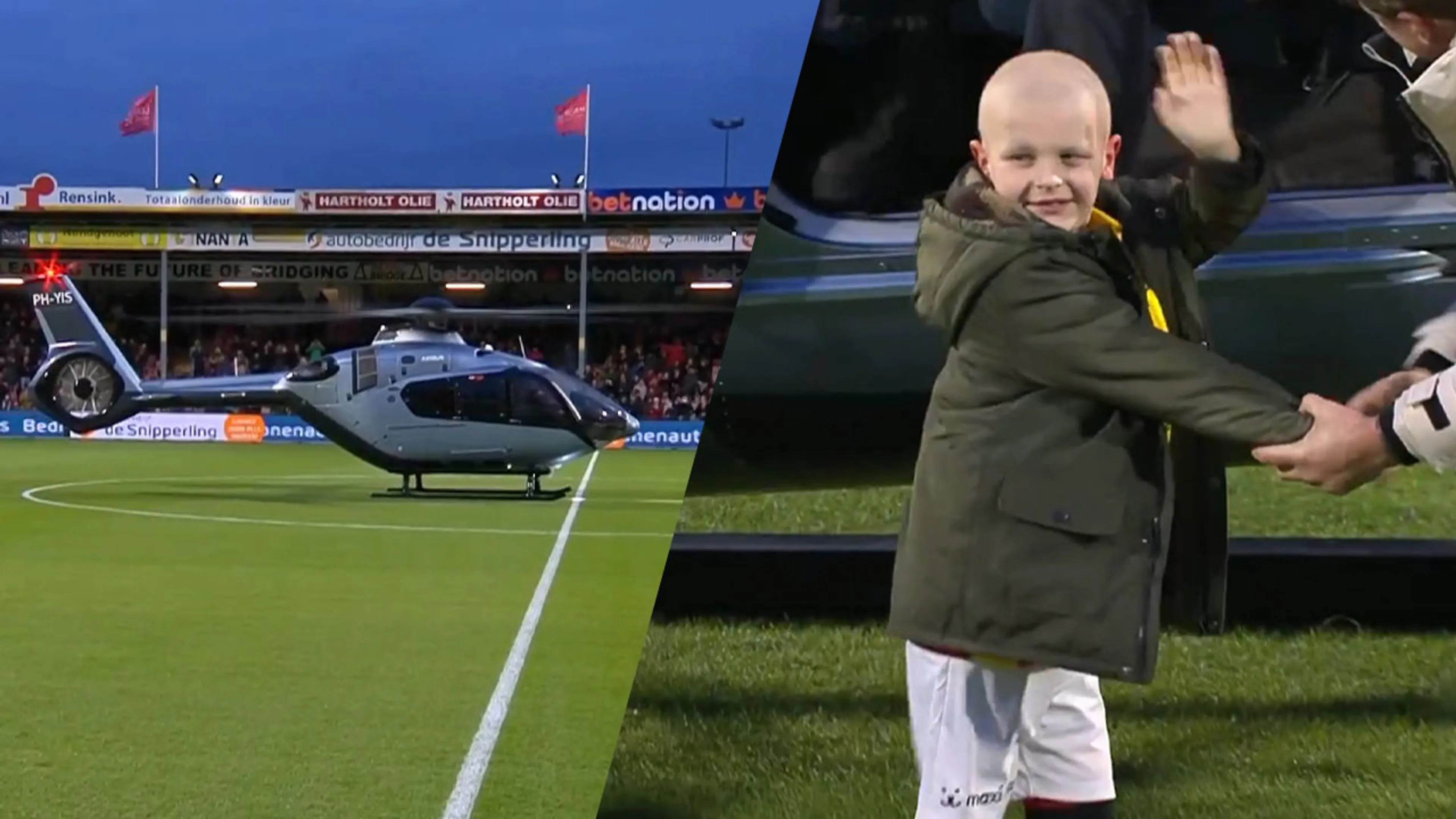 Hartverwarmend: Go Ahead vervult droom van zieke Ryan (8) met helikoptervlucht naar stadion