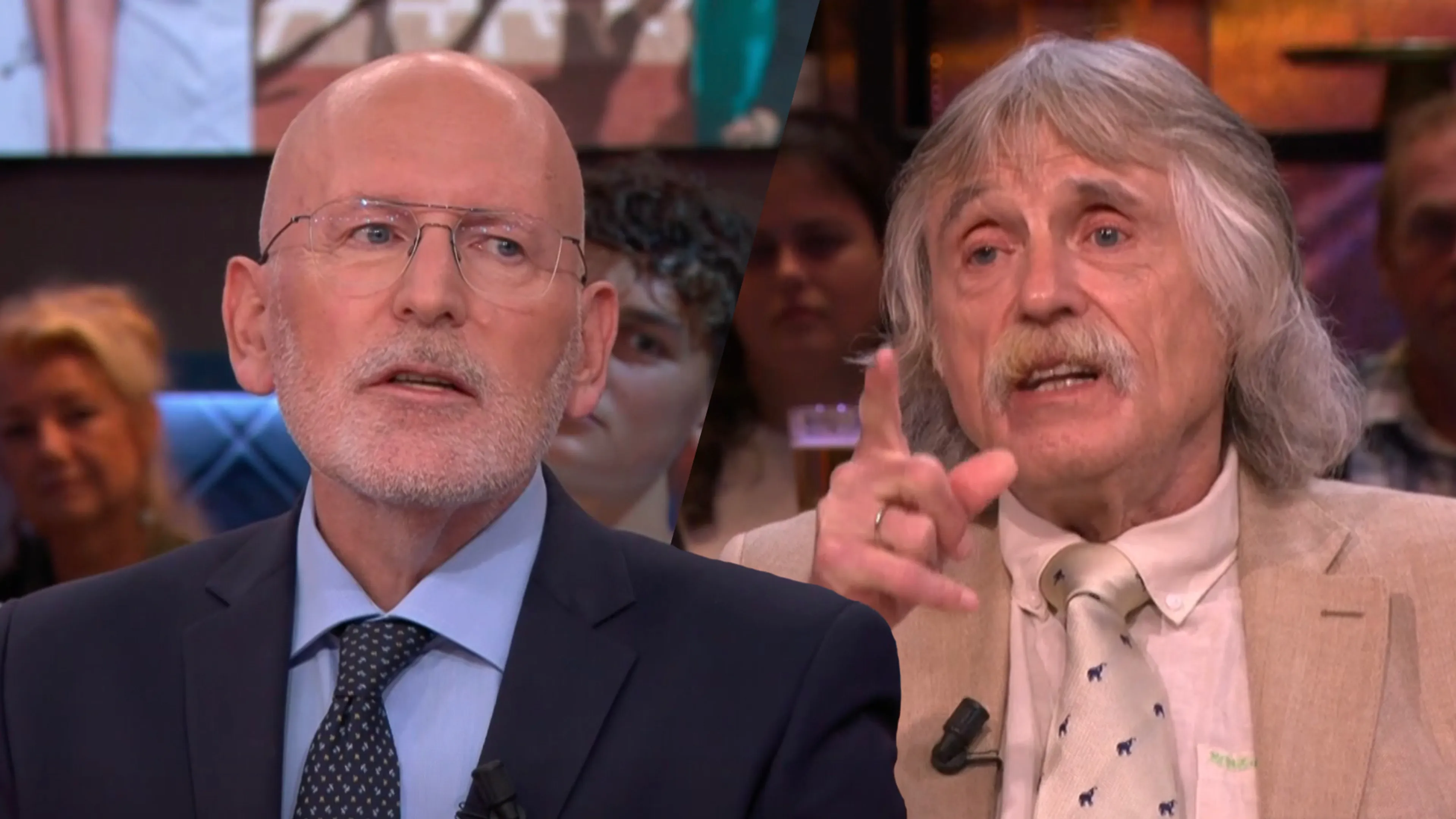 Johan Derksen waarschuwt Frans Timmermans: 'Dat moet hij niet weer doen, dan komt hij aan de beurt!'