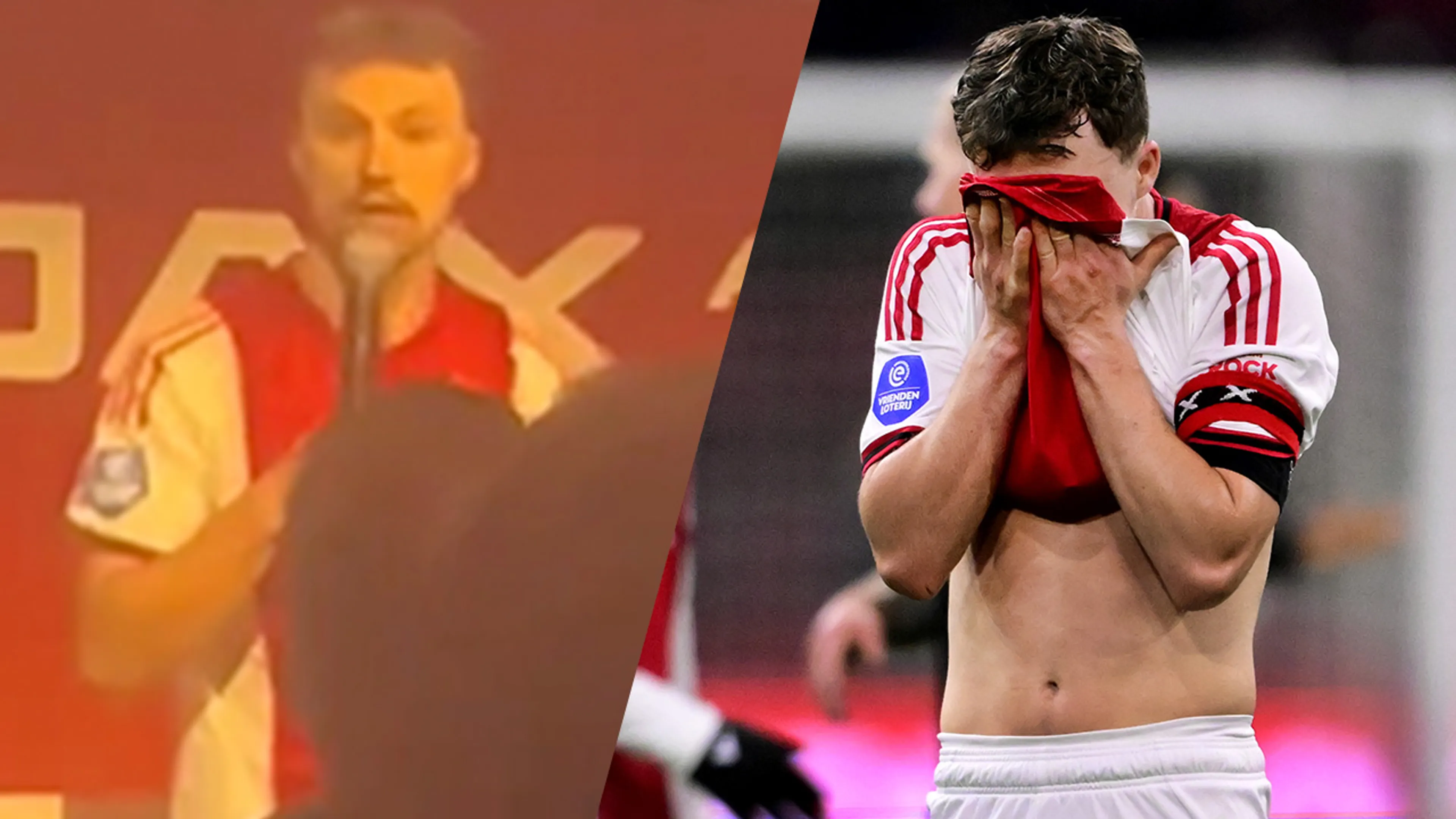 Video: Youri Regeer in discussie met Ajax-supporter na gelijkspel tegen Go Ahead Eagles