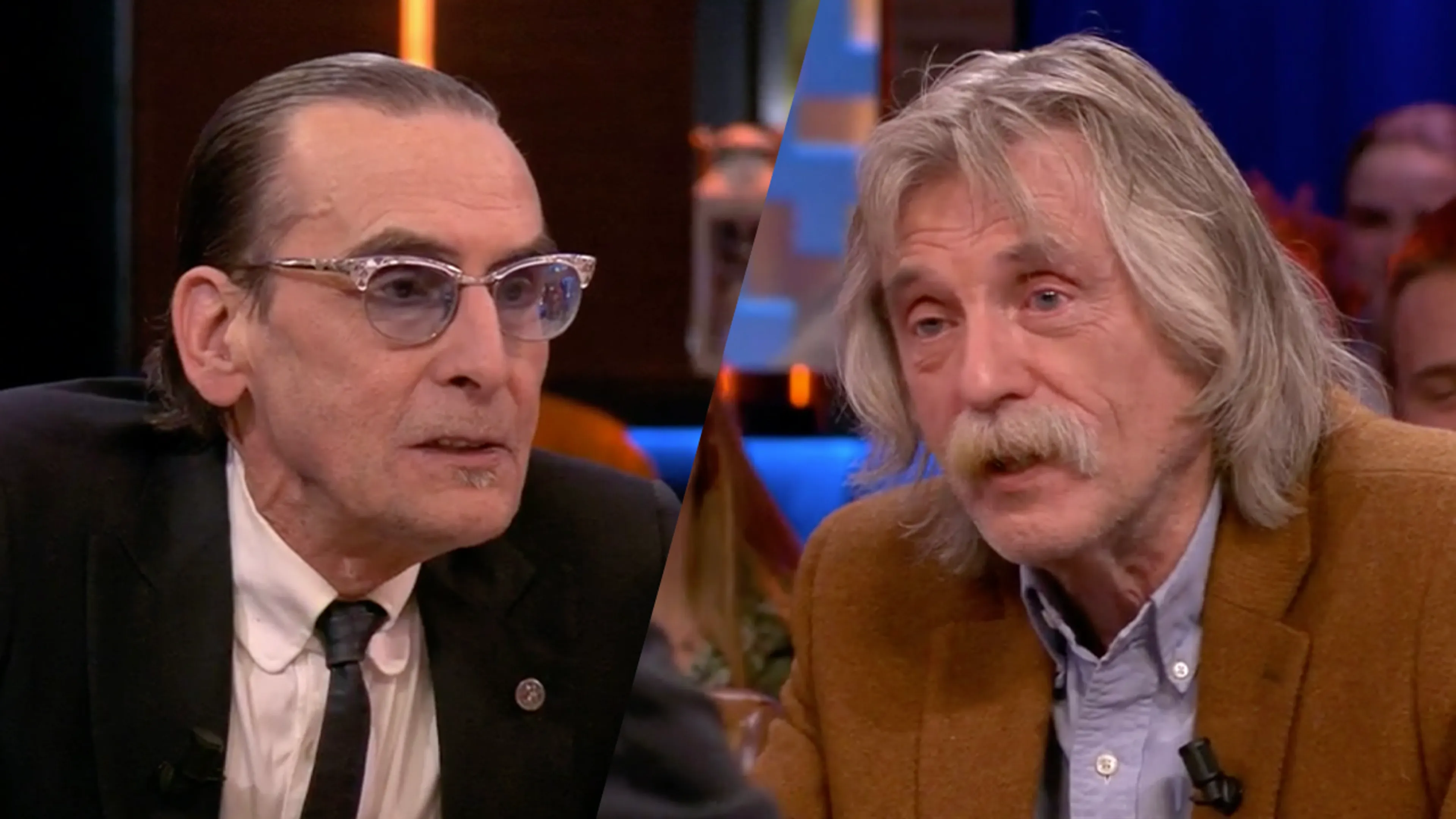 Johan spreekt Jules Deelder aan op wangedrag bij Jinek