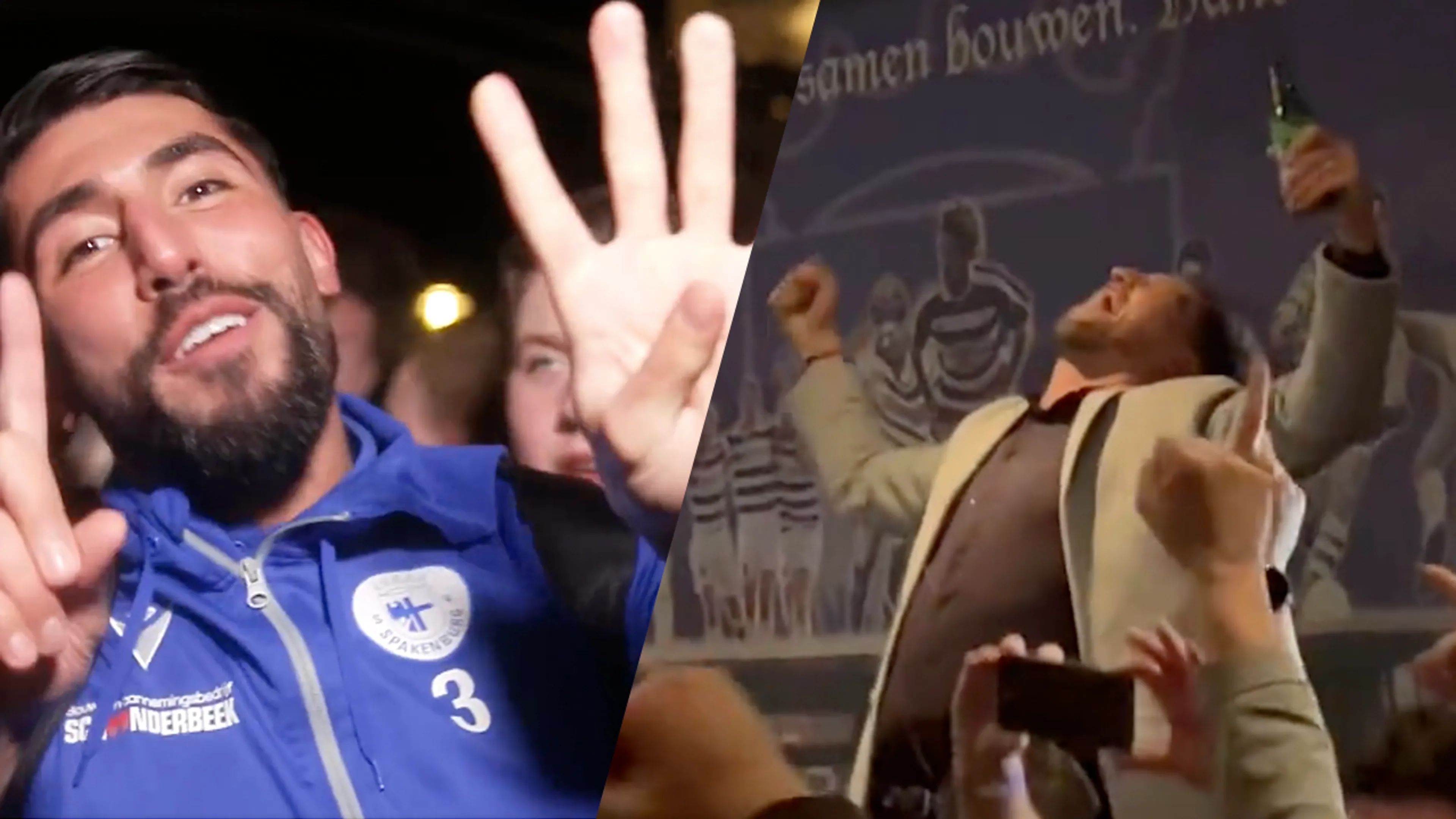Heldenonthaal voor amateurs Spakenburg: trainer steelt de show in de kantine