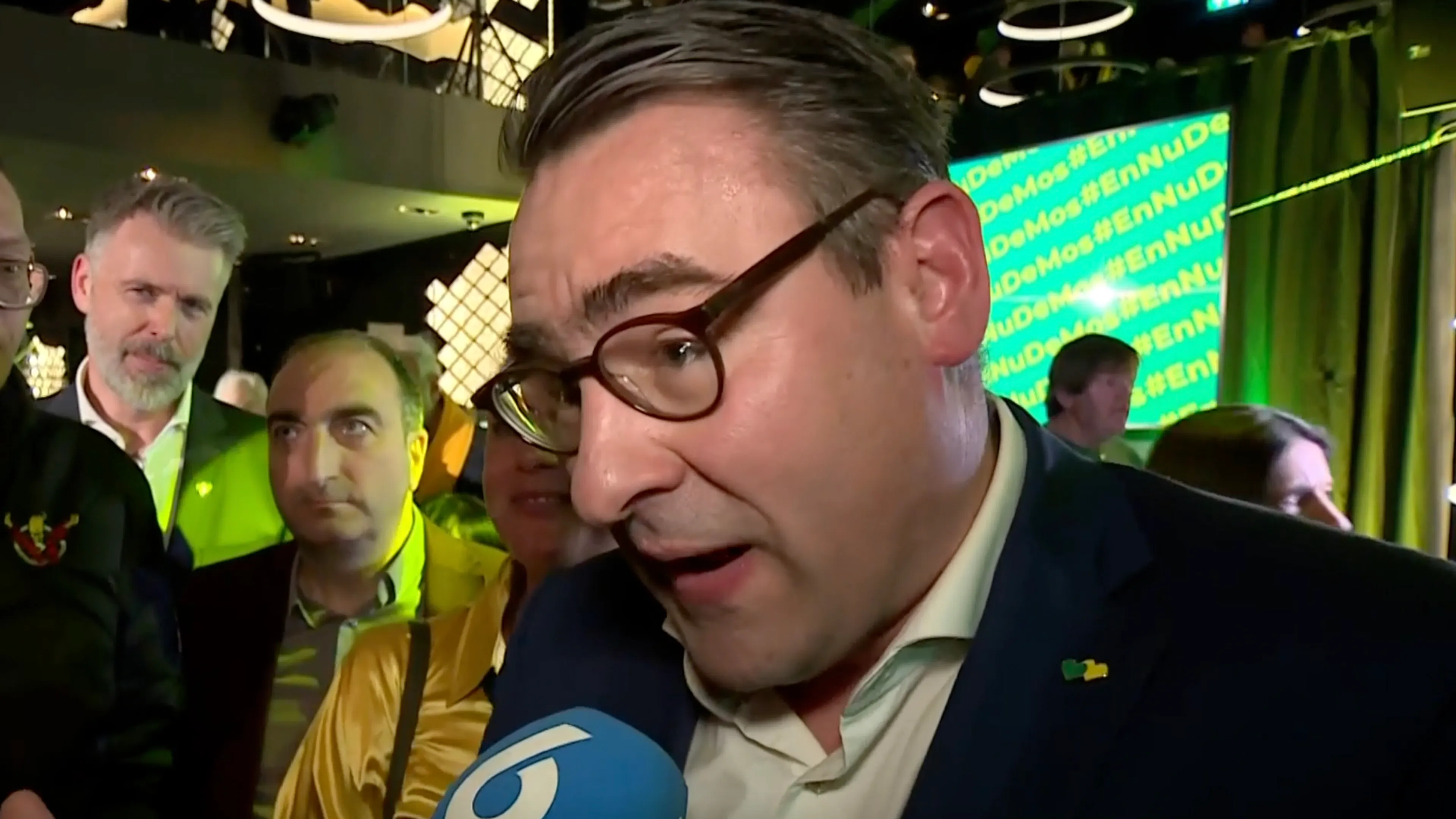 Richard de Mos (Hart voor Den Haag) reageert op 17 zetels in exitpoll: 'Ik dacht: eindelijk!'