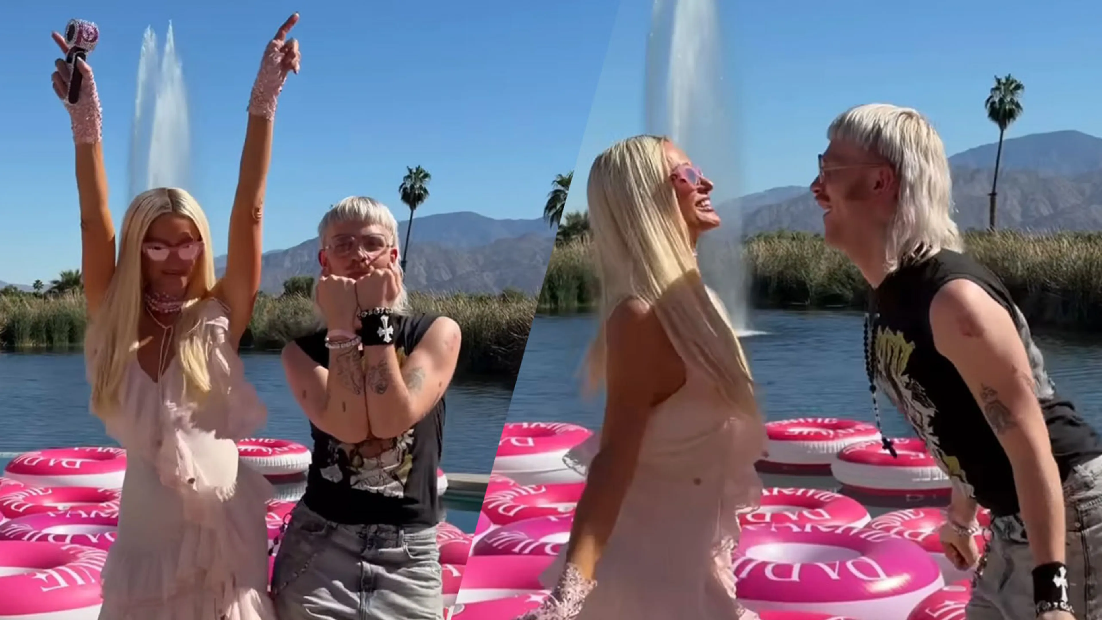 Joost Klein danst met Paris Hilton op Coachella