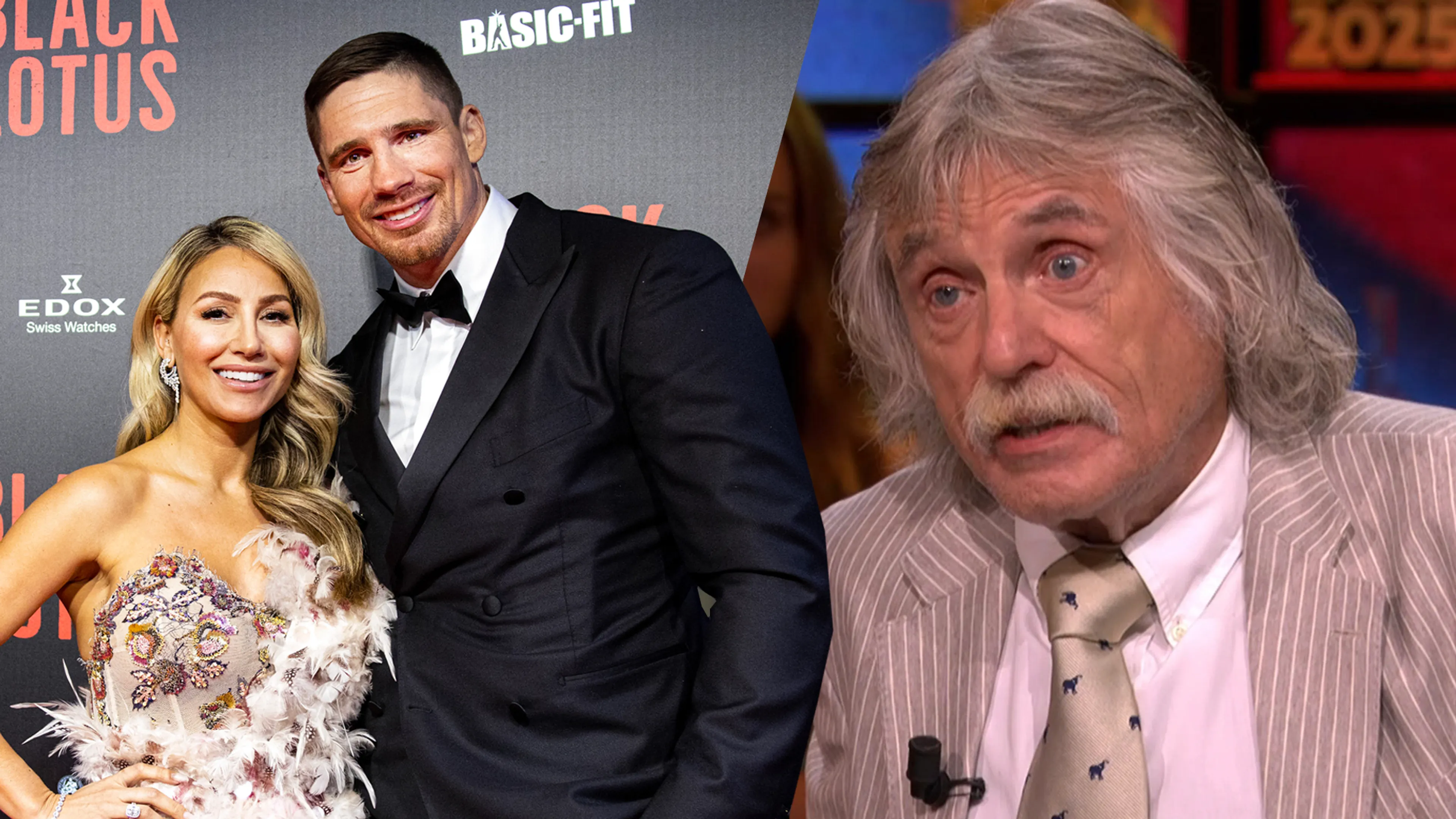 Johan Derksen reageert op geheel eigen wijze op nieuws over relatiebreuk Rico Verhoeven
