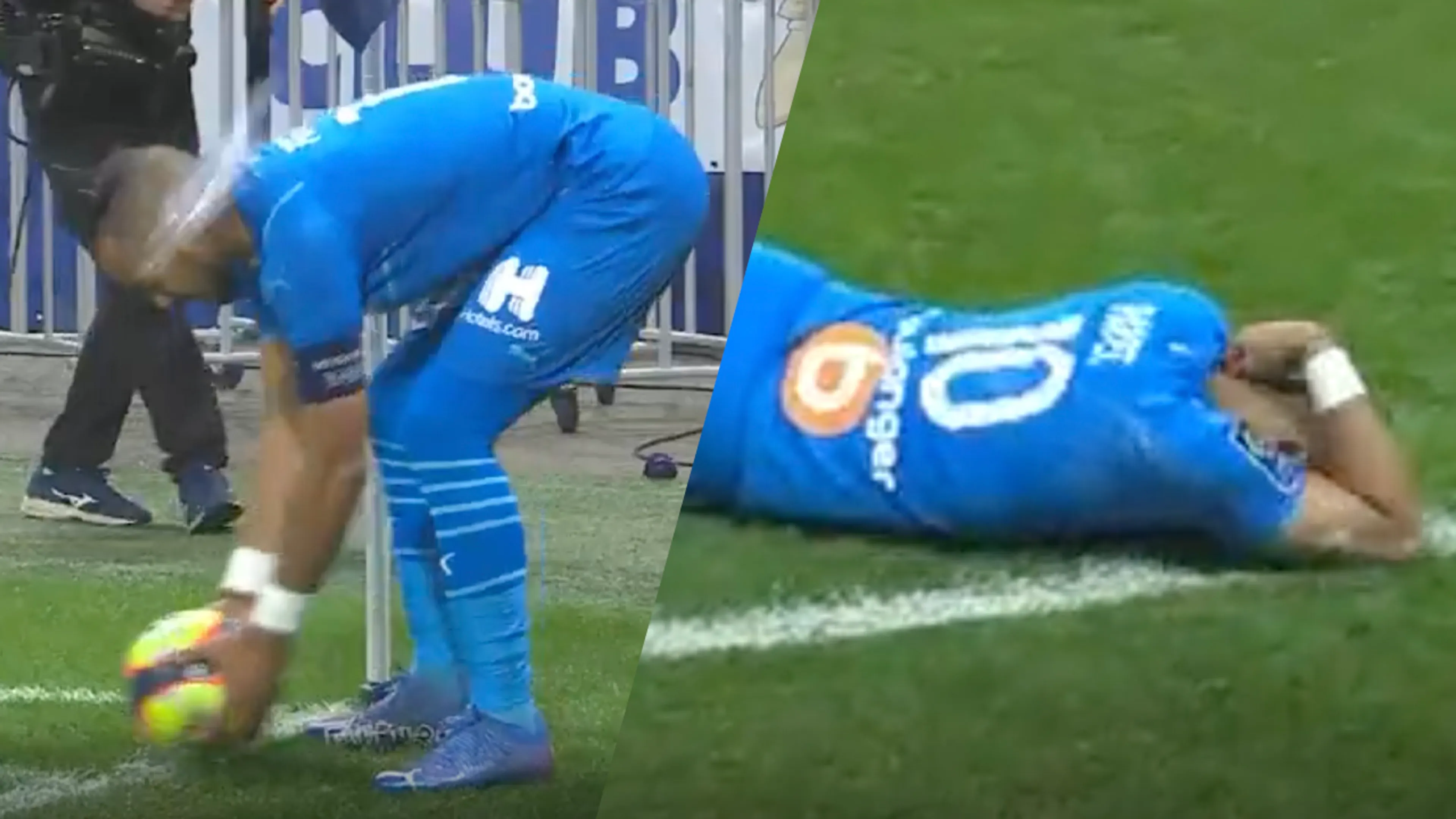 VIDEO: Payet krijgt flesje water naar hoofd gegooid, Lyon-Marseille gestaakt